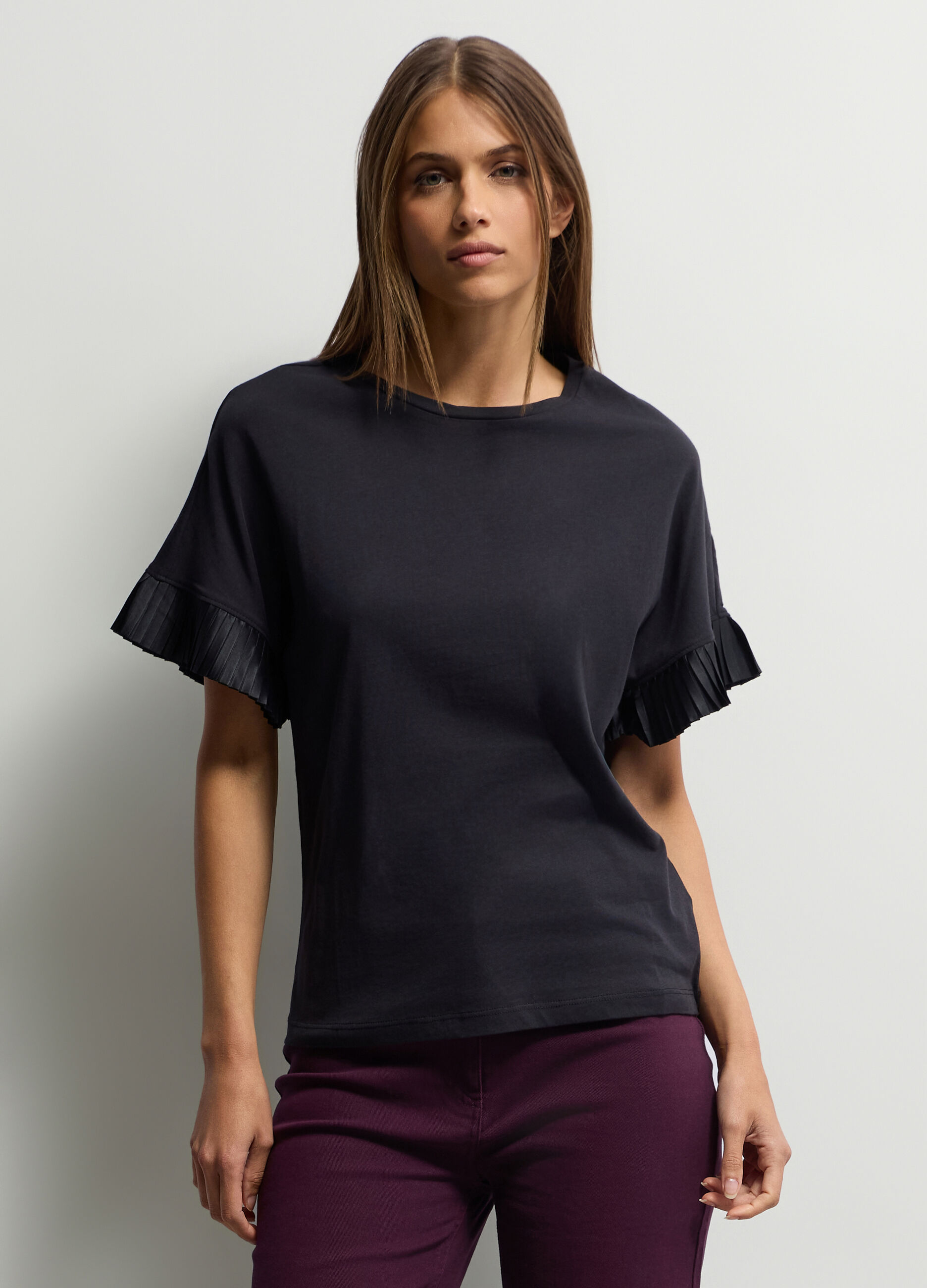 T-shirt girocollo donna_0