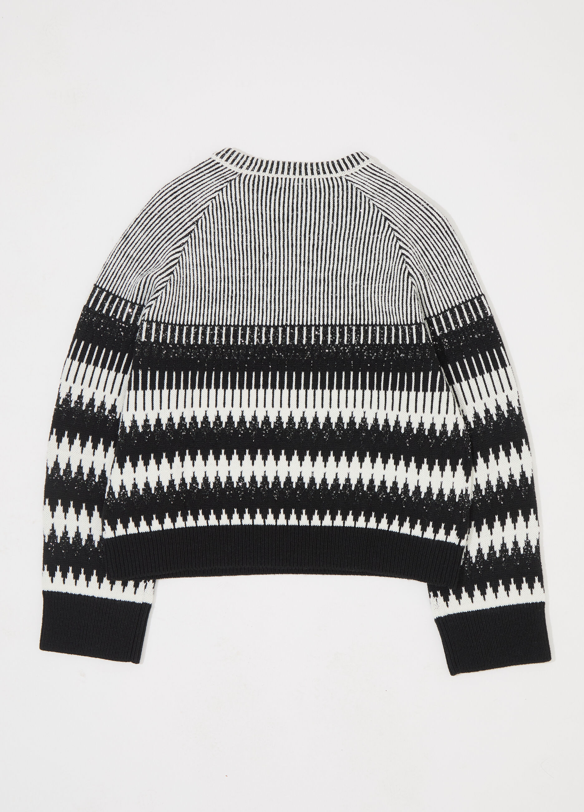 Maglione misto lana con paillettes donna_5