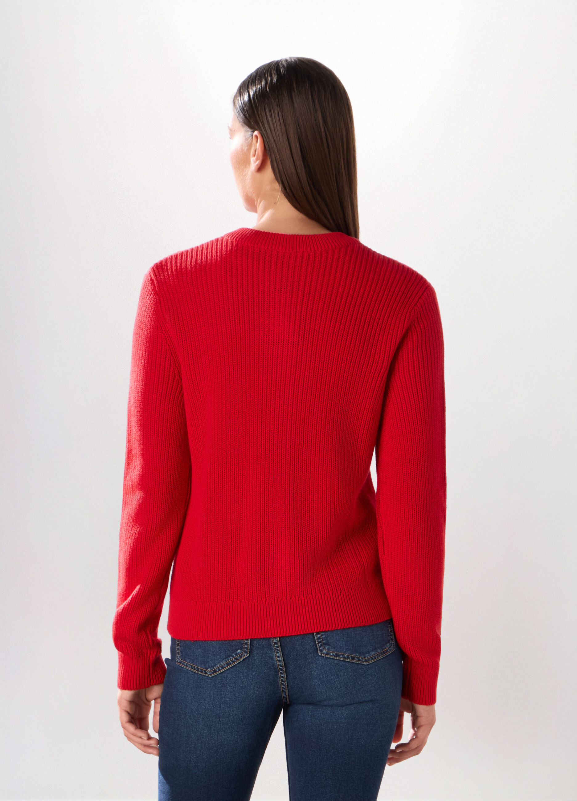 Cardigan tricot misto cotone donna_1