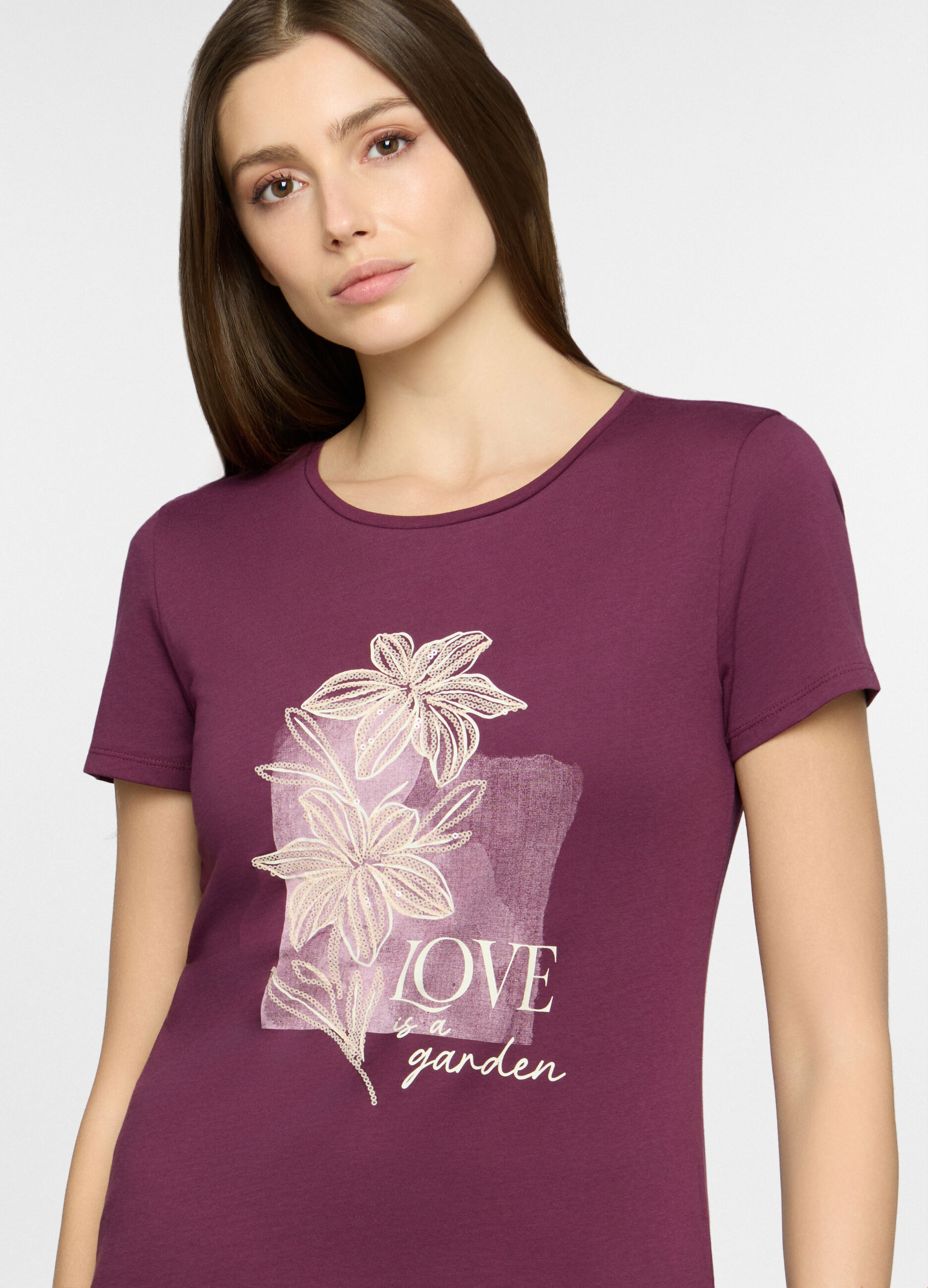 T-shirt girocollo donna _2