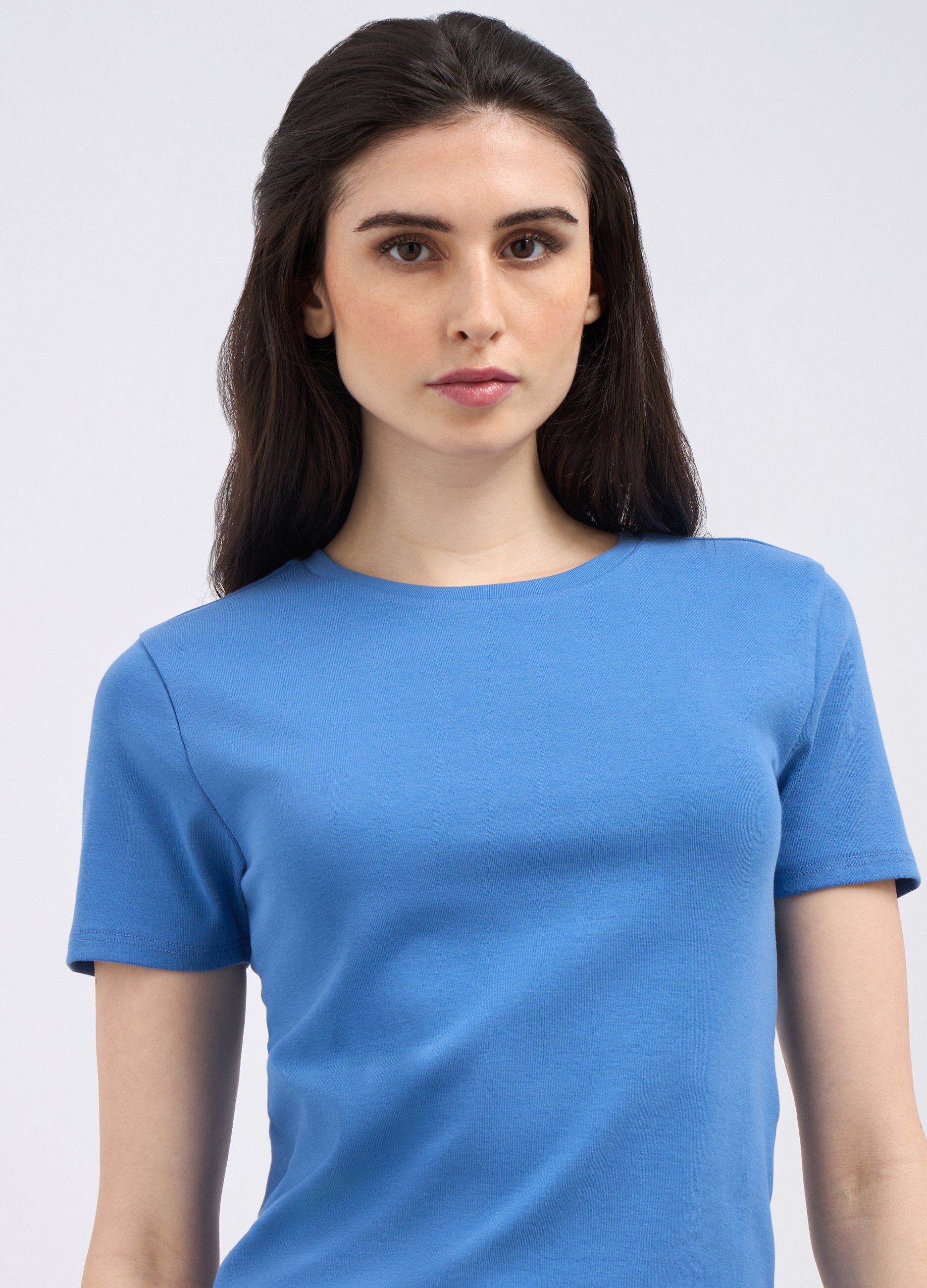 T-shirt in cotone stretch donna_2