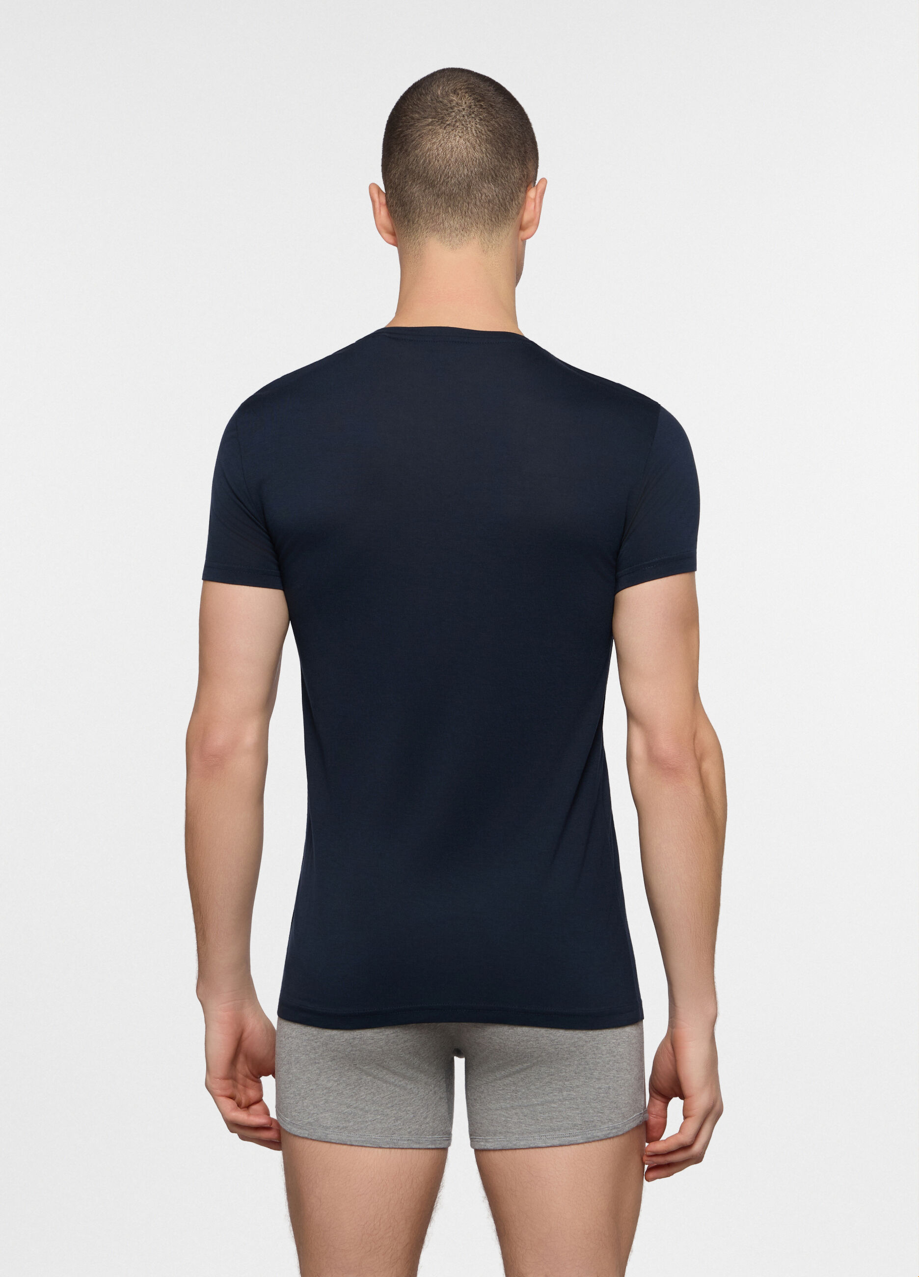 T-shirt slim fit in jersey di cotone uomo_1