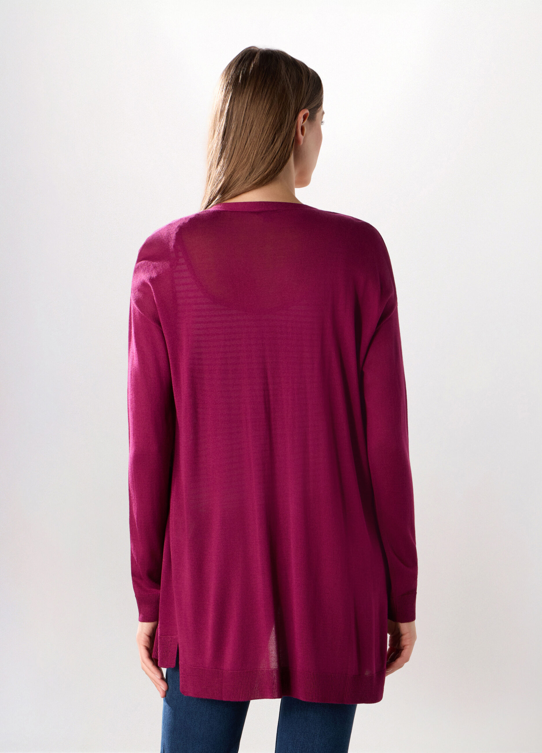 Cardigan tricot misto viscosa donna_1