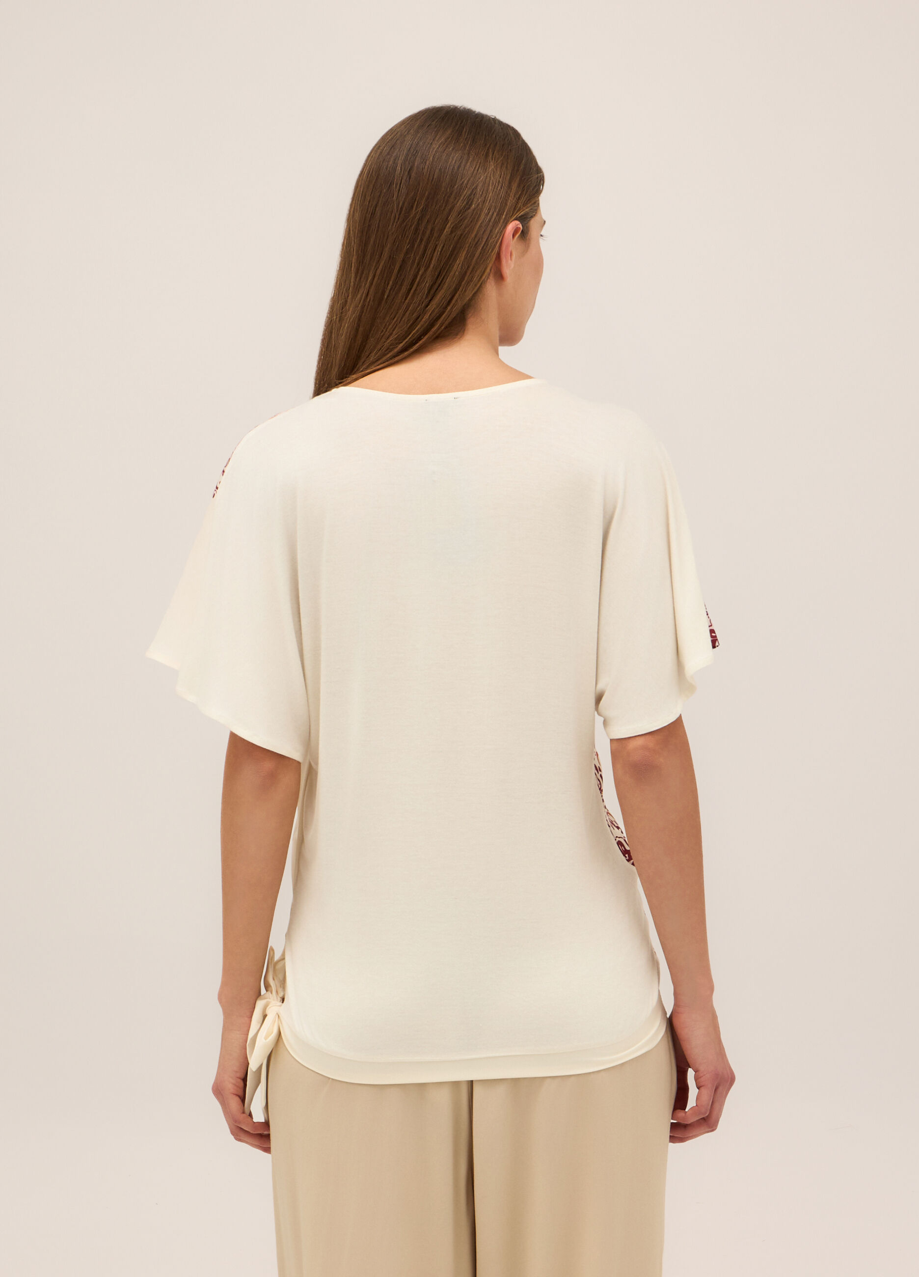 T-shirt in jersey di viscosa stretch donna_1