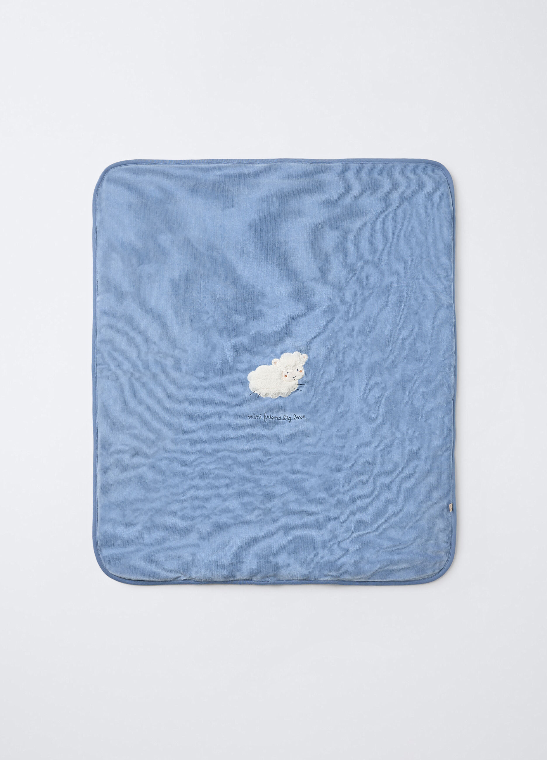 Coperta imbottita misto cotone velour neonata_1