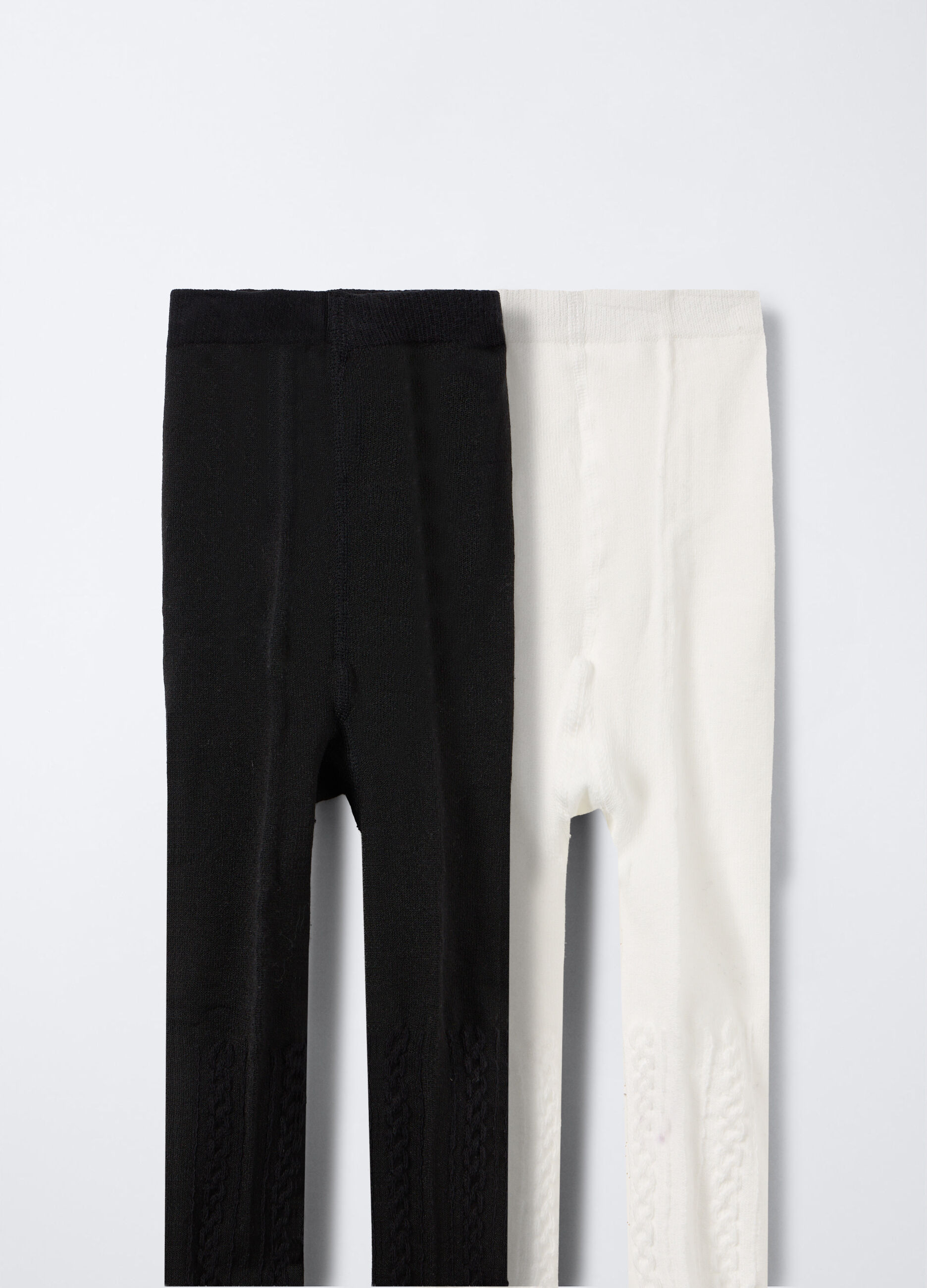 Pack 2 collant misto cotone stretch bambina_1
