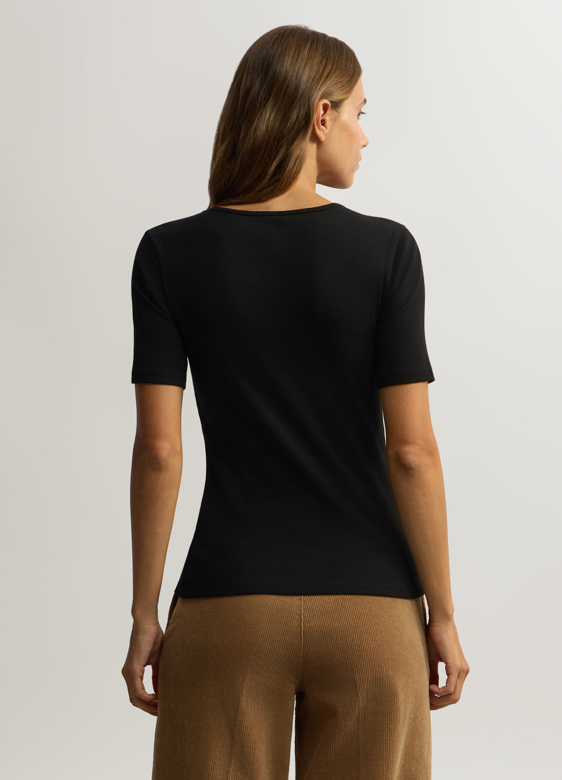 T-shirt girocollo stretch donna_1