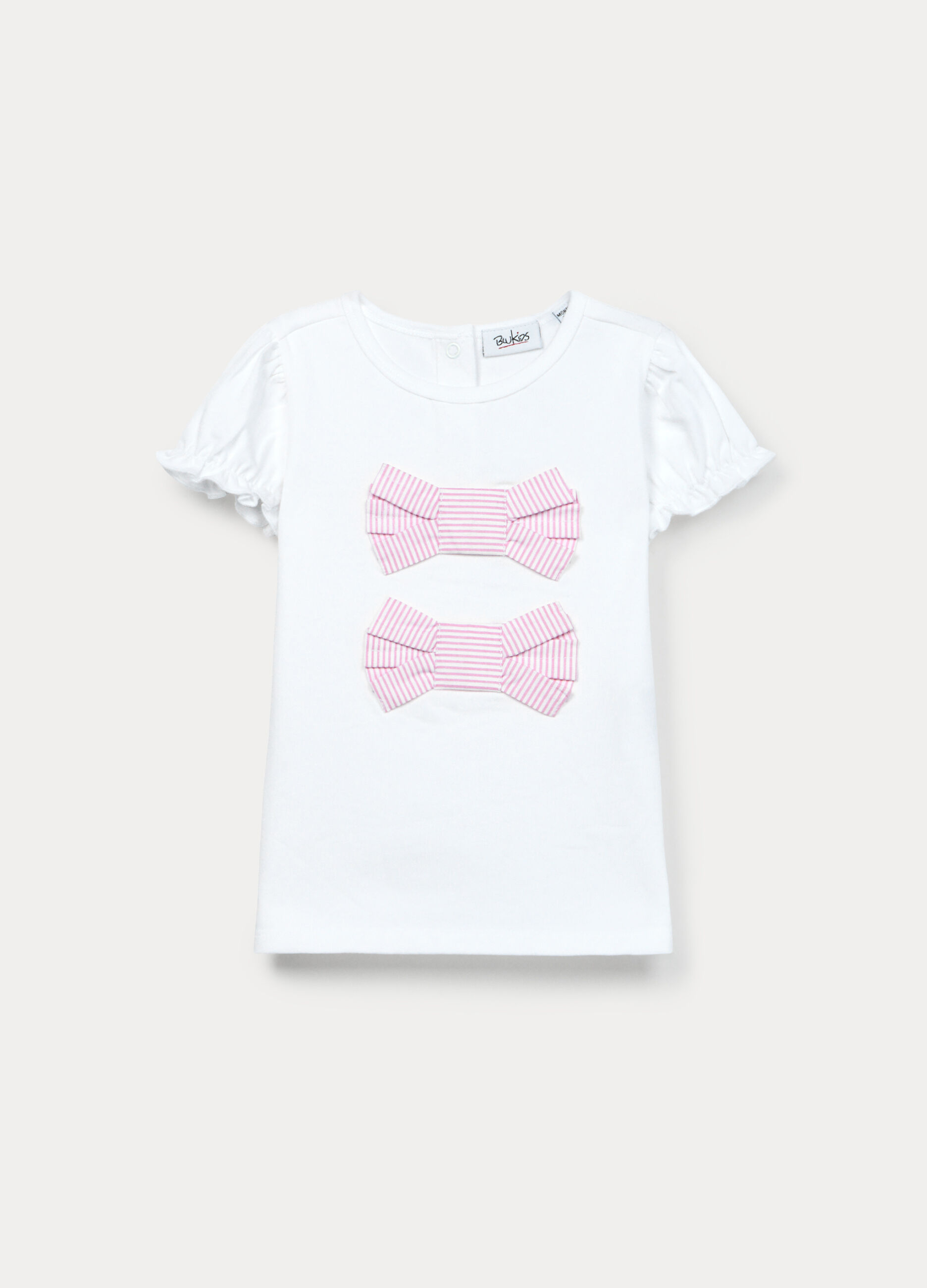 T-shirt in jersey di cotone stretch bimba_0