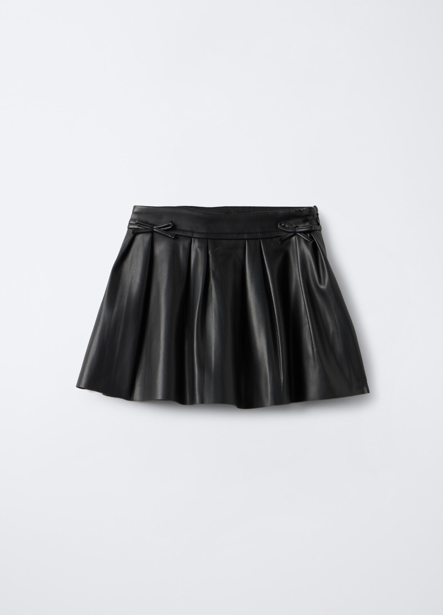 Minigonna con fiocchi applicati bambina_0