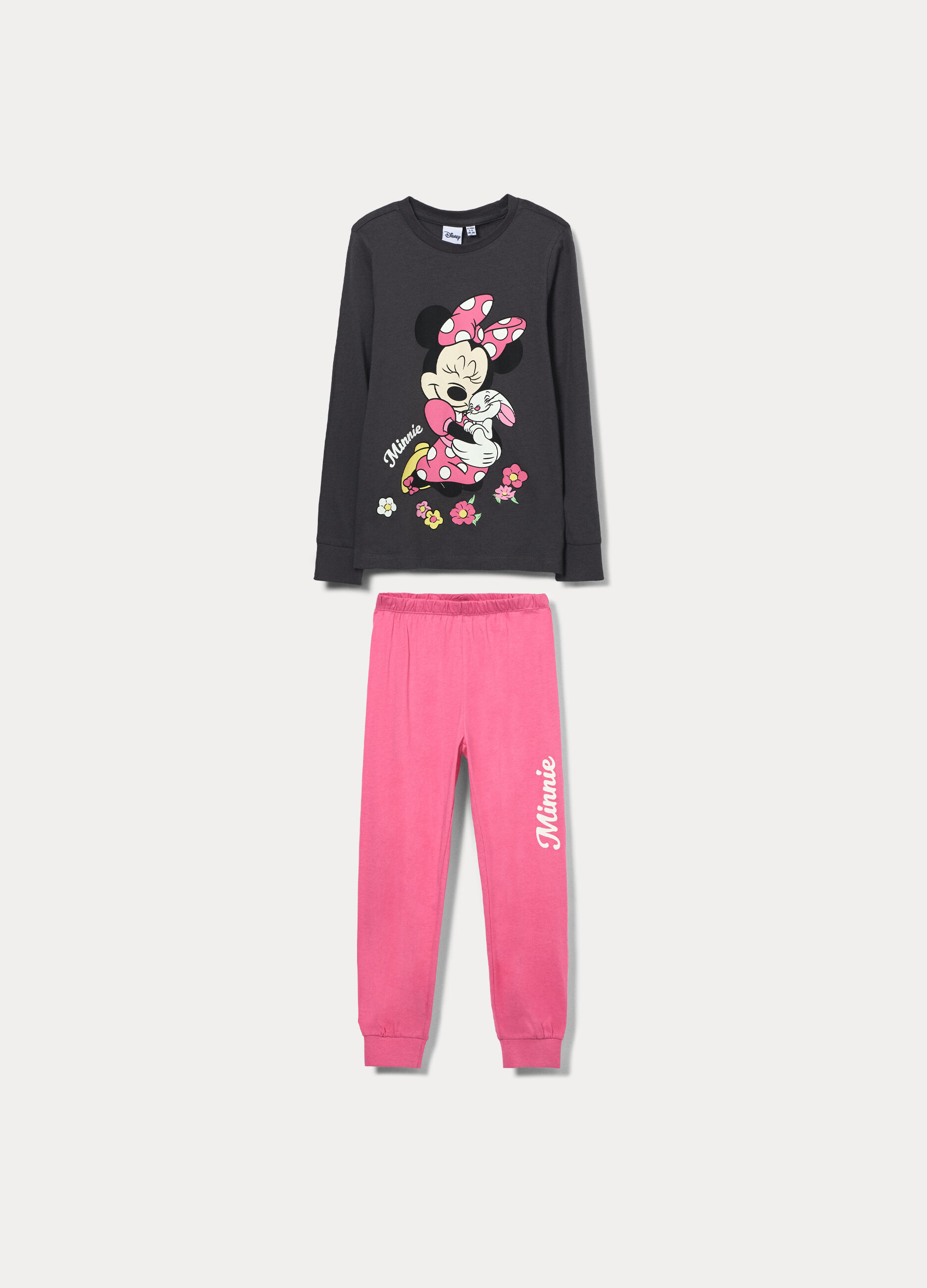 Set pigiama lungo Disney in jersey di puro cotone bambina_0