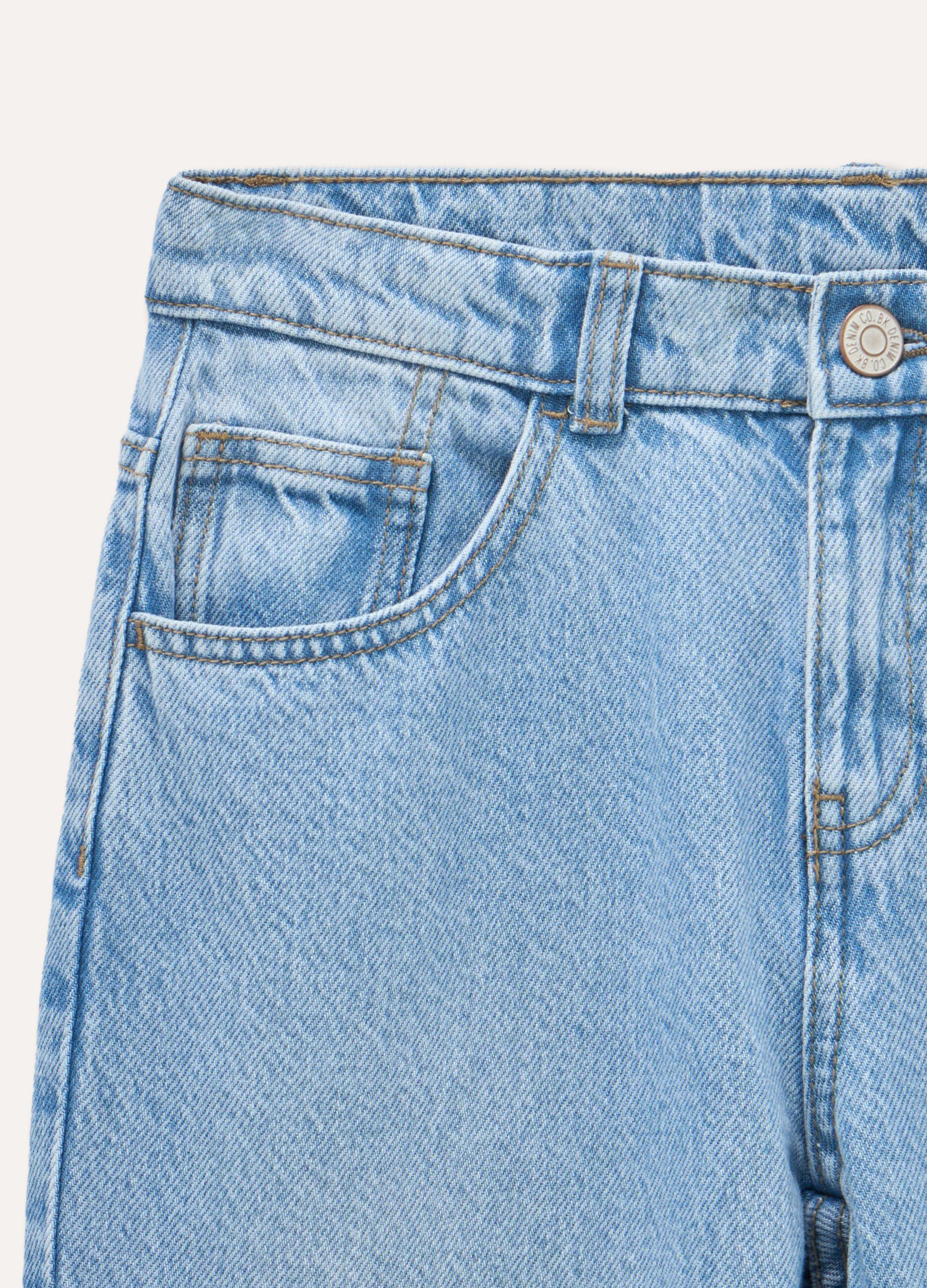 Denim balloon fit in puro cotone ragazzo_1