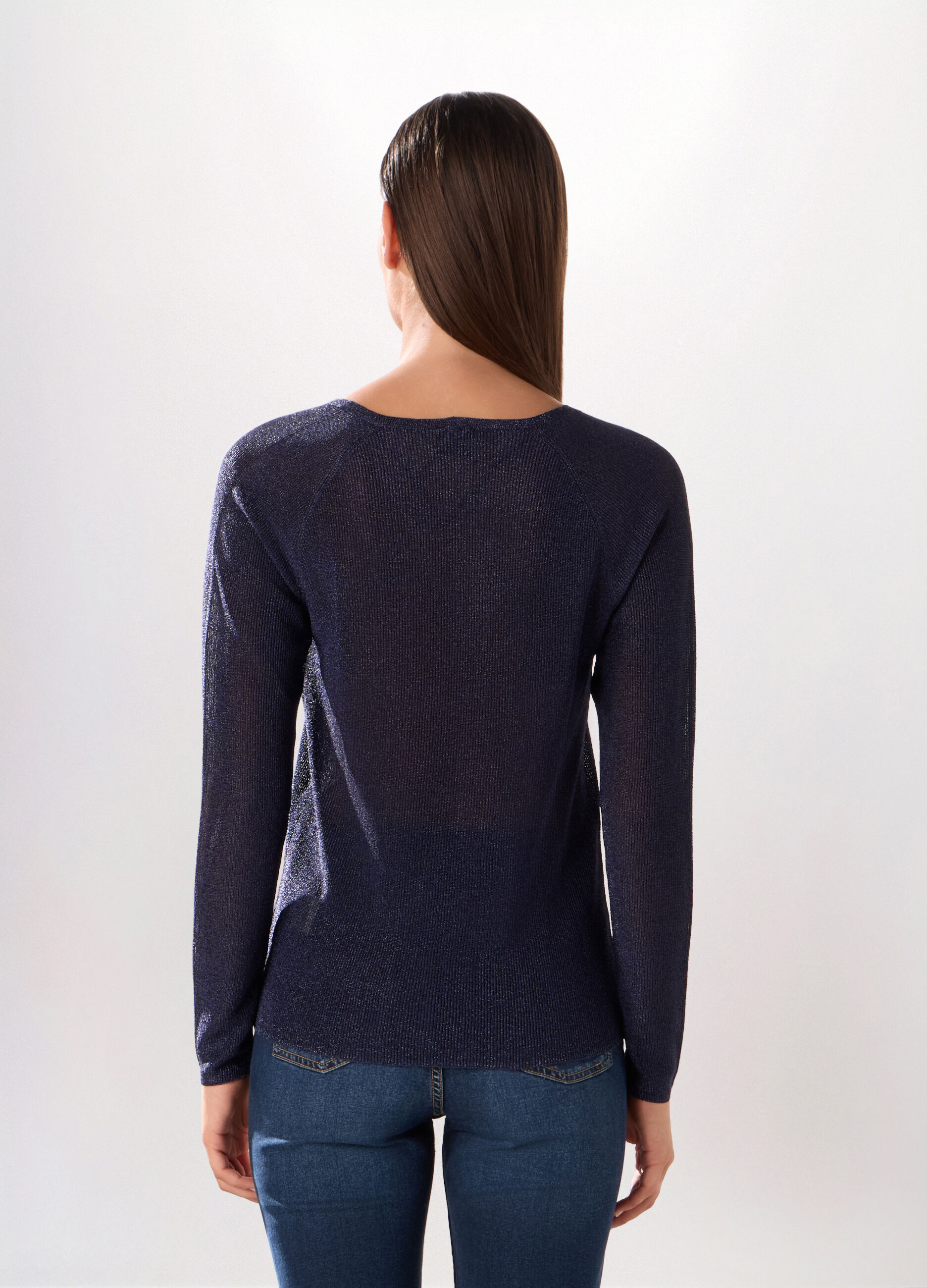 Pullover con scollo a V donna_1
