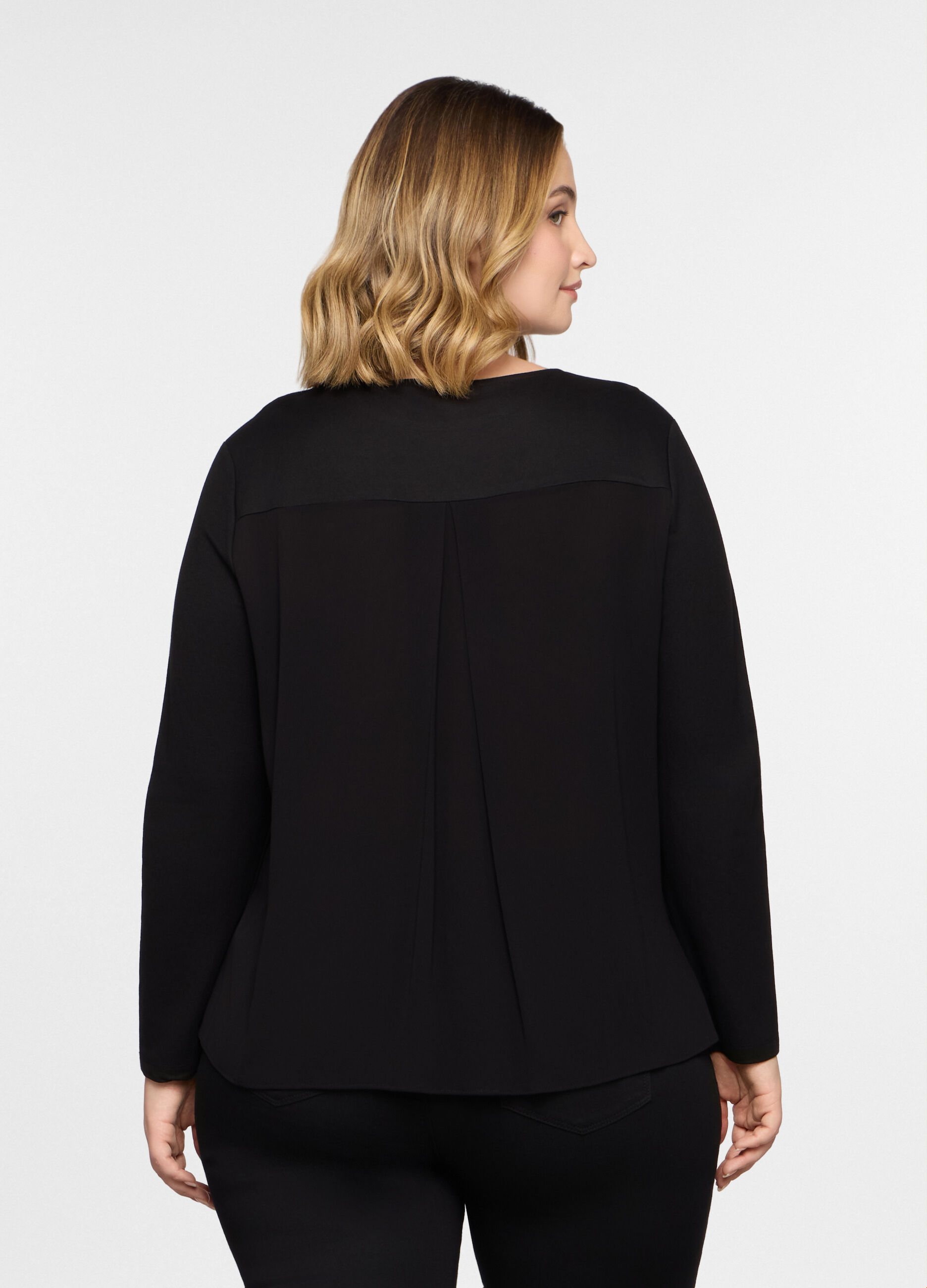 T-shirt girocollo Piquet donna curvy_1