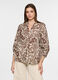 Camicia regular fit con scollo a V in popeline donna_0