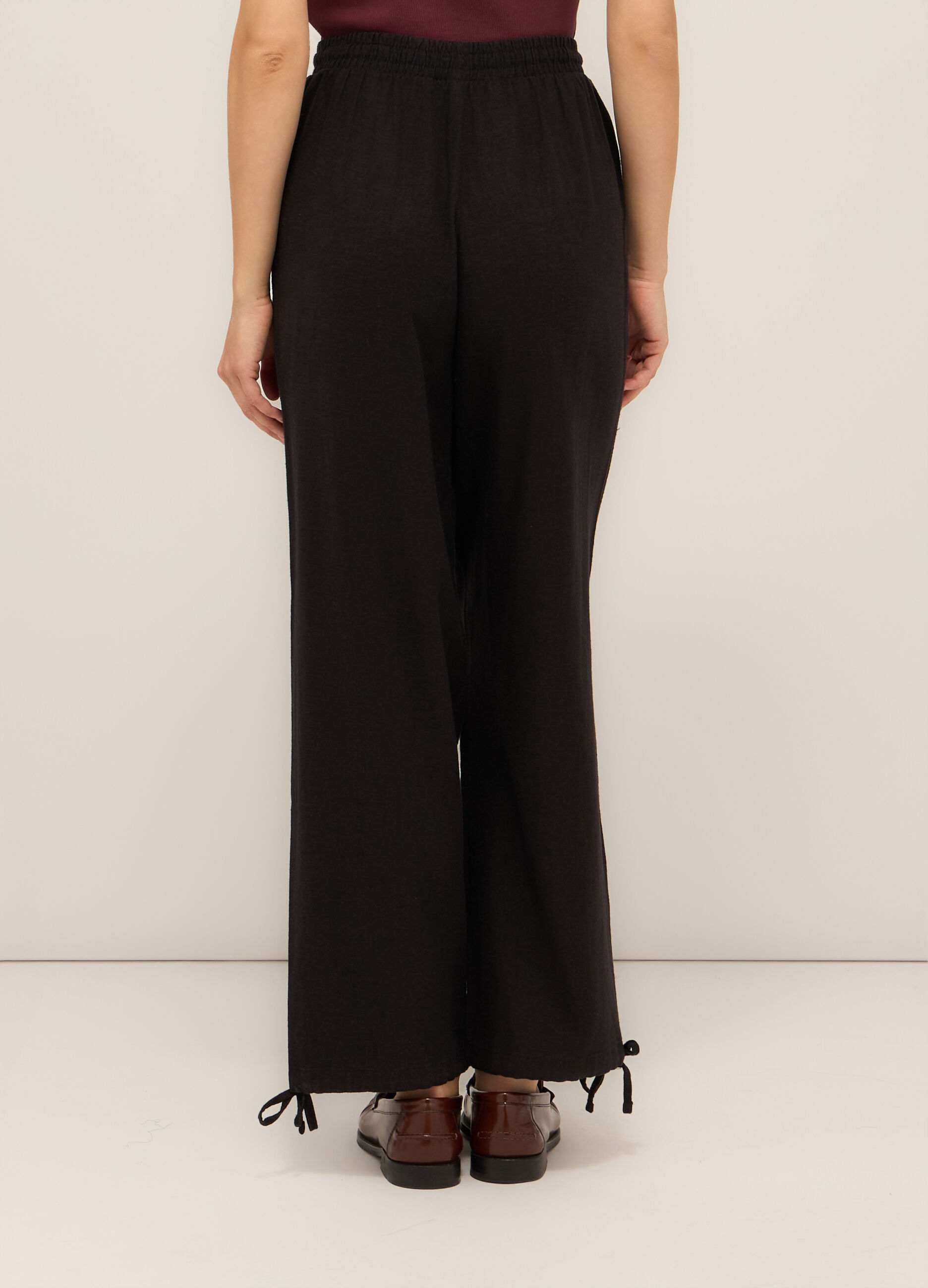 Pantaloni misto lino donna_1