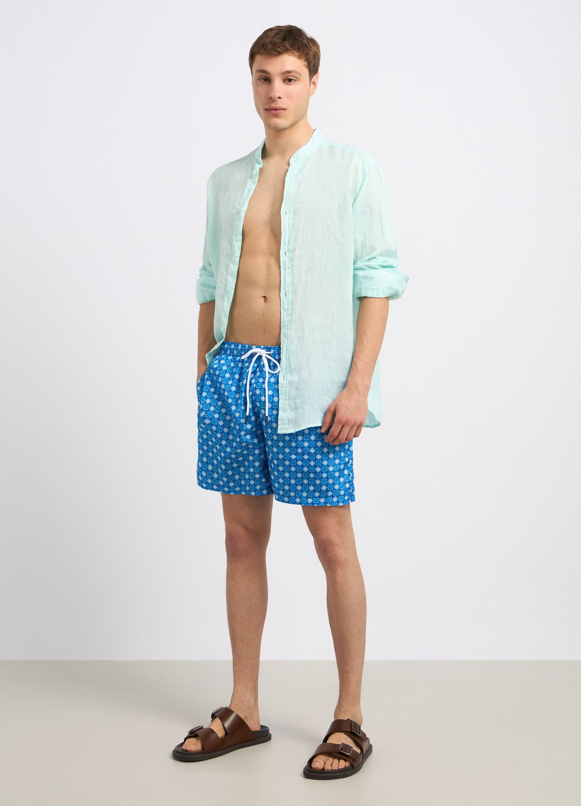Costume shorts con stampa uomo