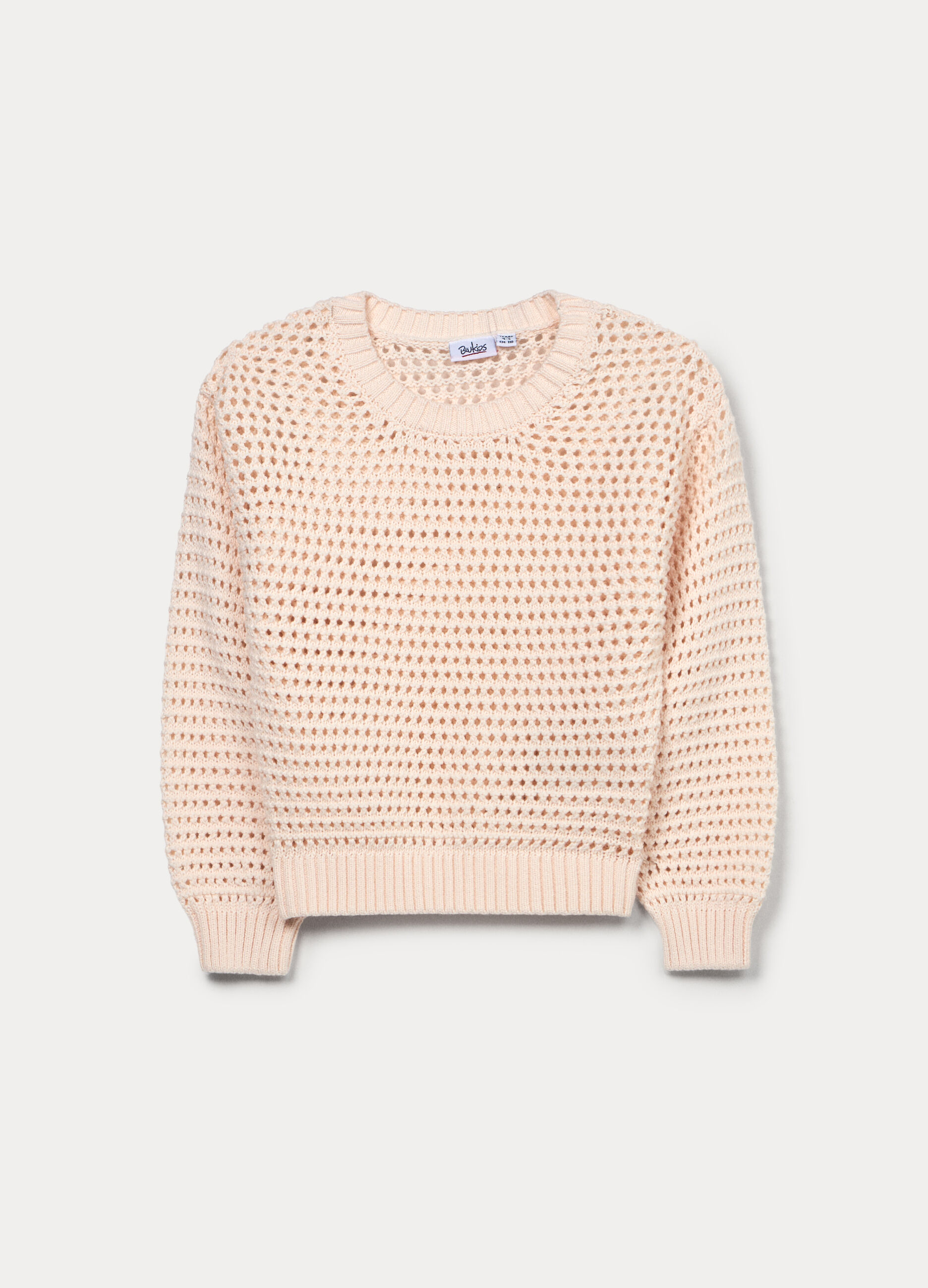 Maglione operato in puro cotone bambina_0