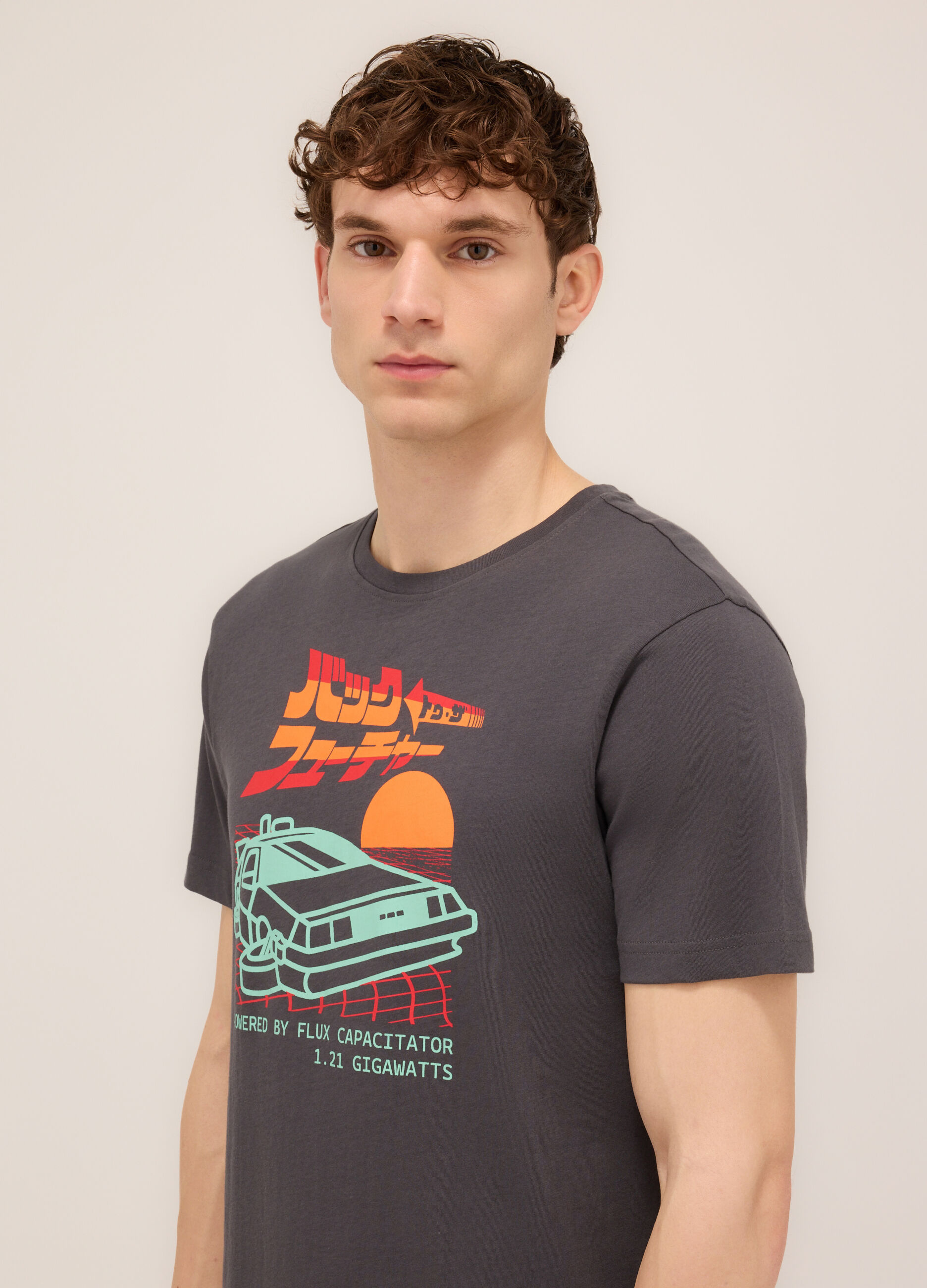 T-shirt girocollo stampa Back to the Future uomo_2