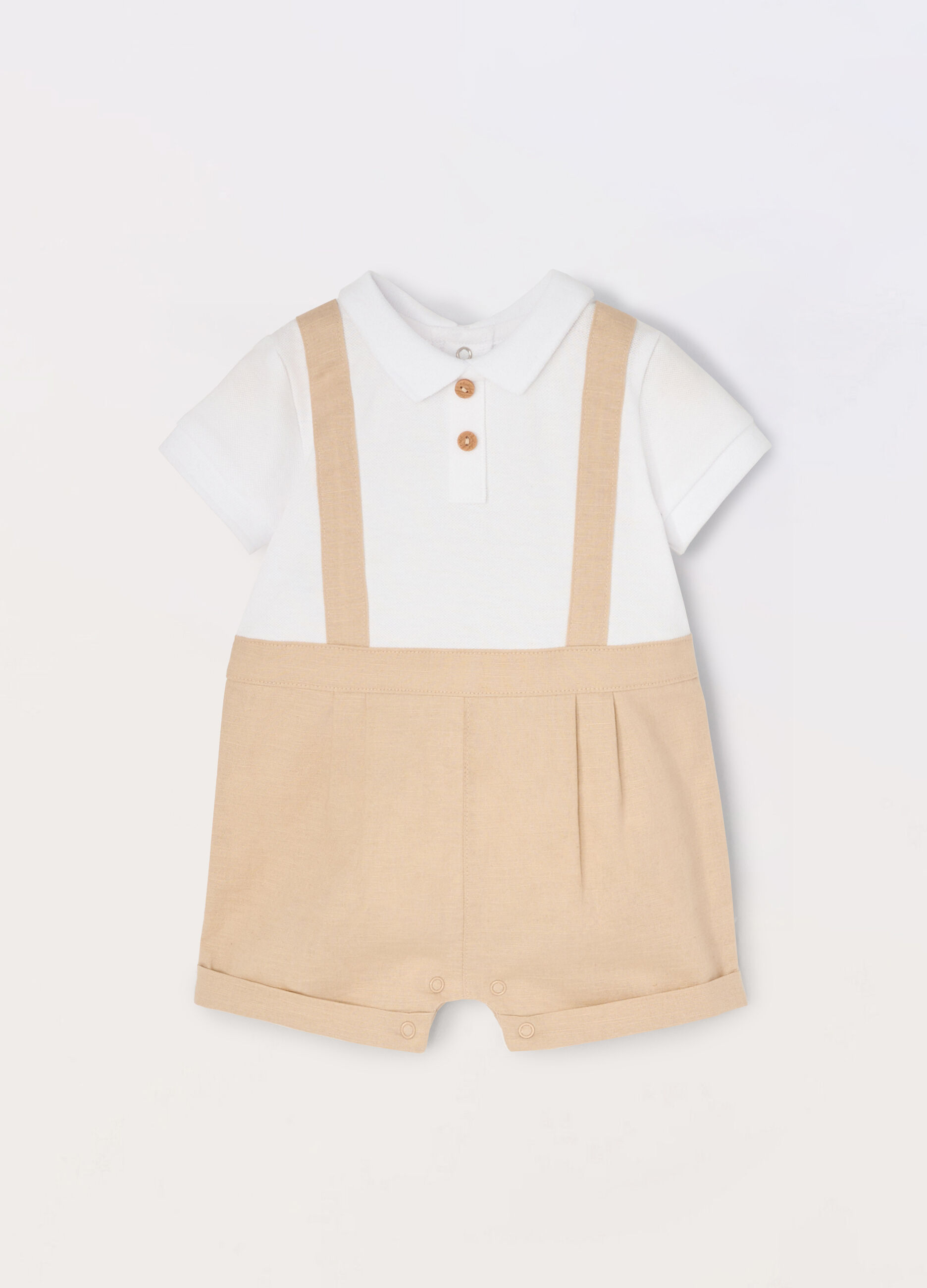 Tutina salopette in cotone neonato