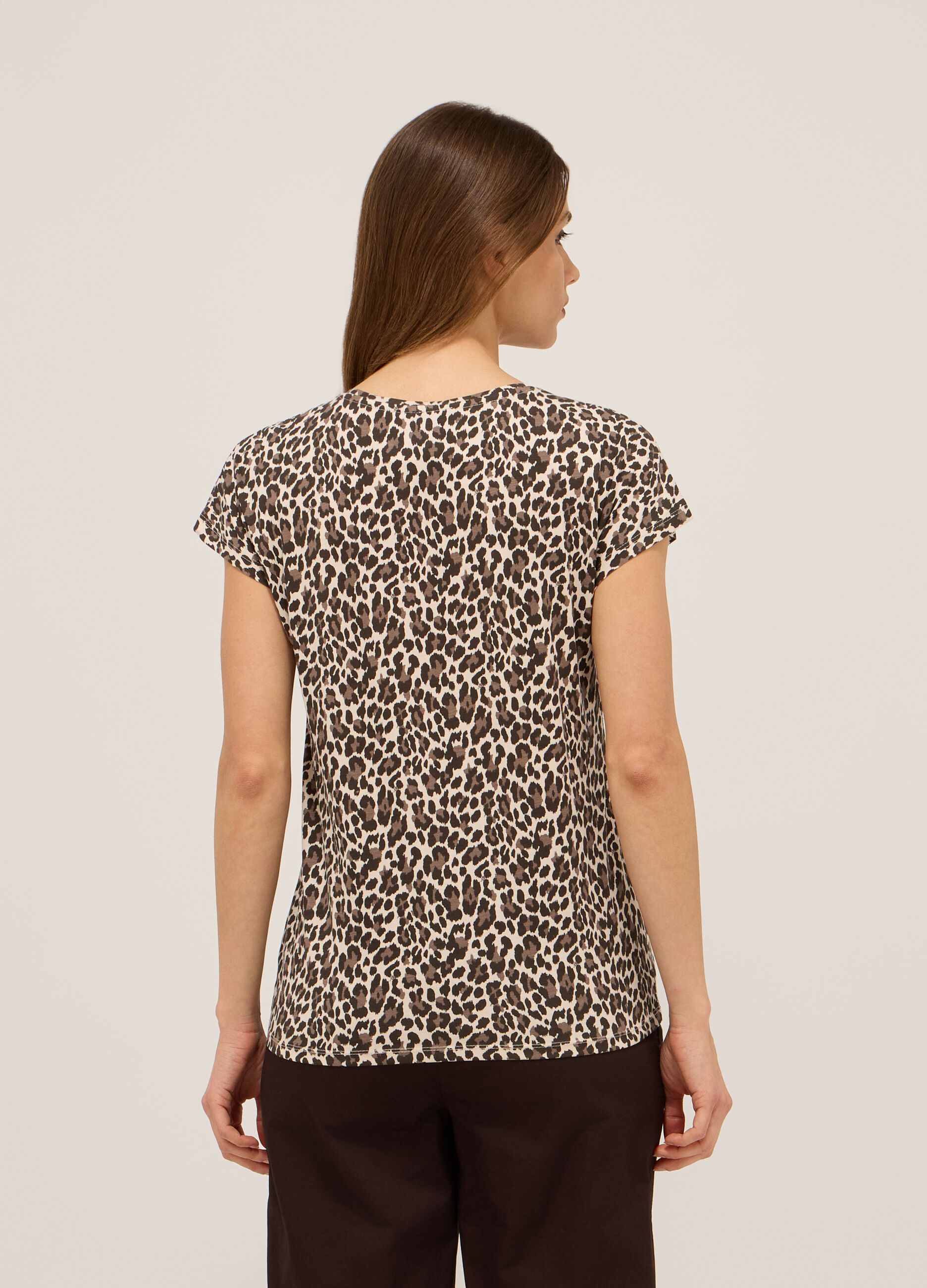 T-shirt in jersey di puro cotone donna_1