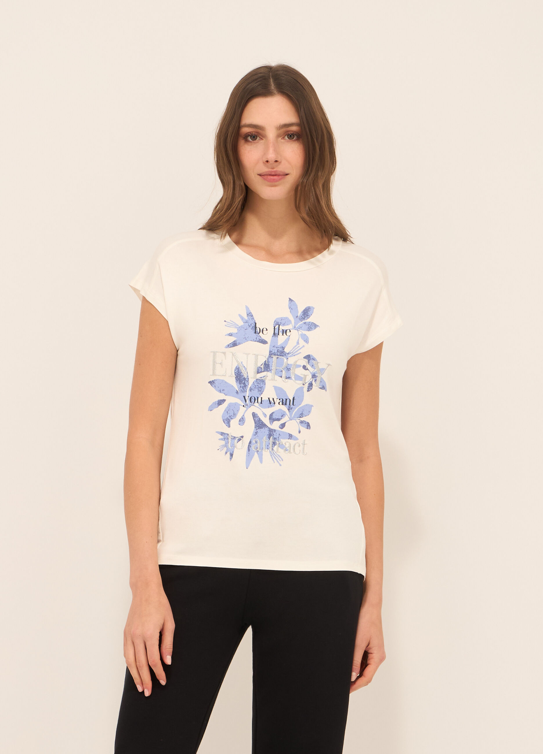 T-shirt in viscosa stretch donna_0