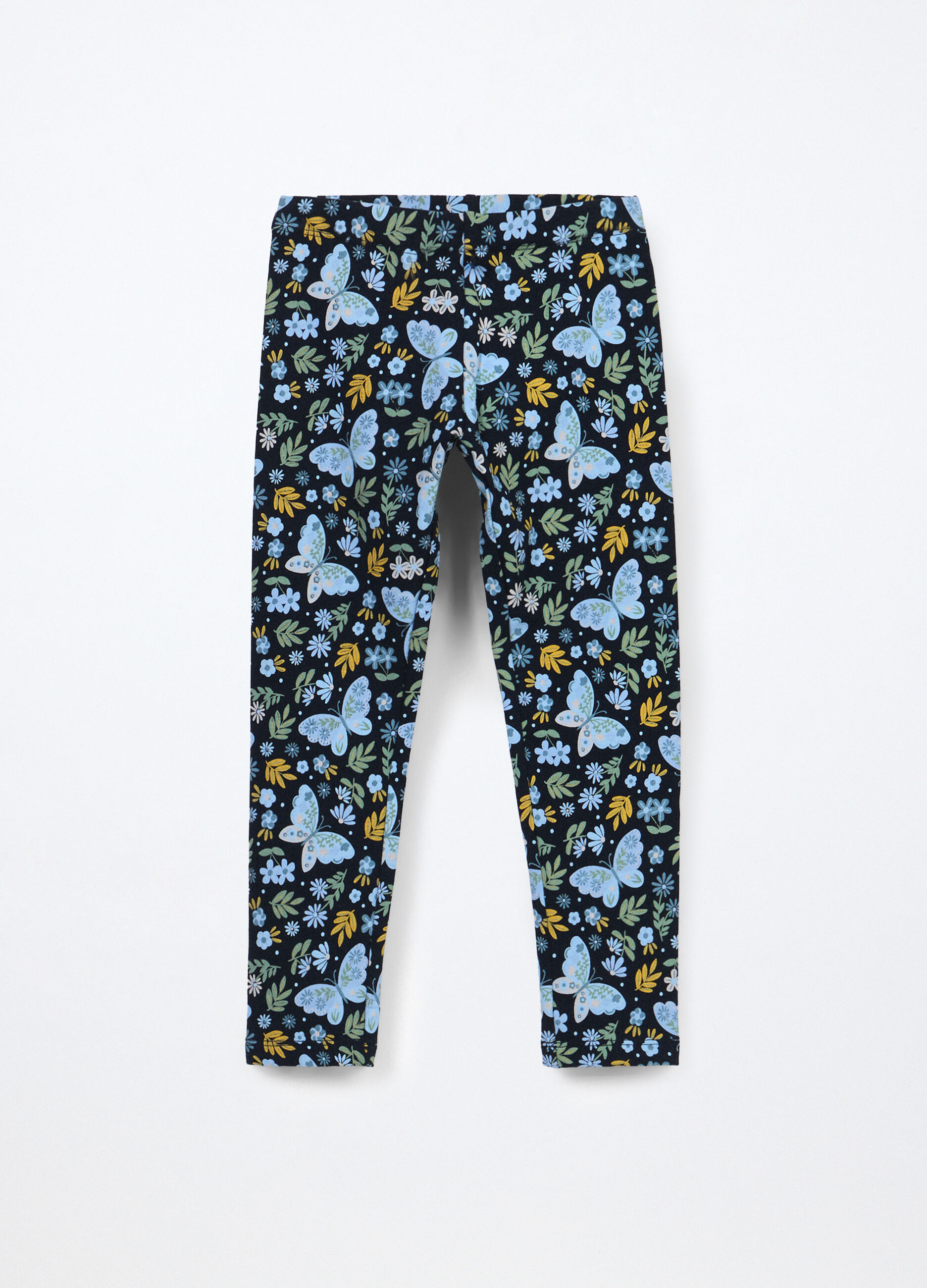 Leggings in french terry di cotone stretch bambina_0