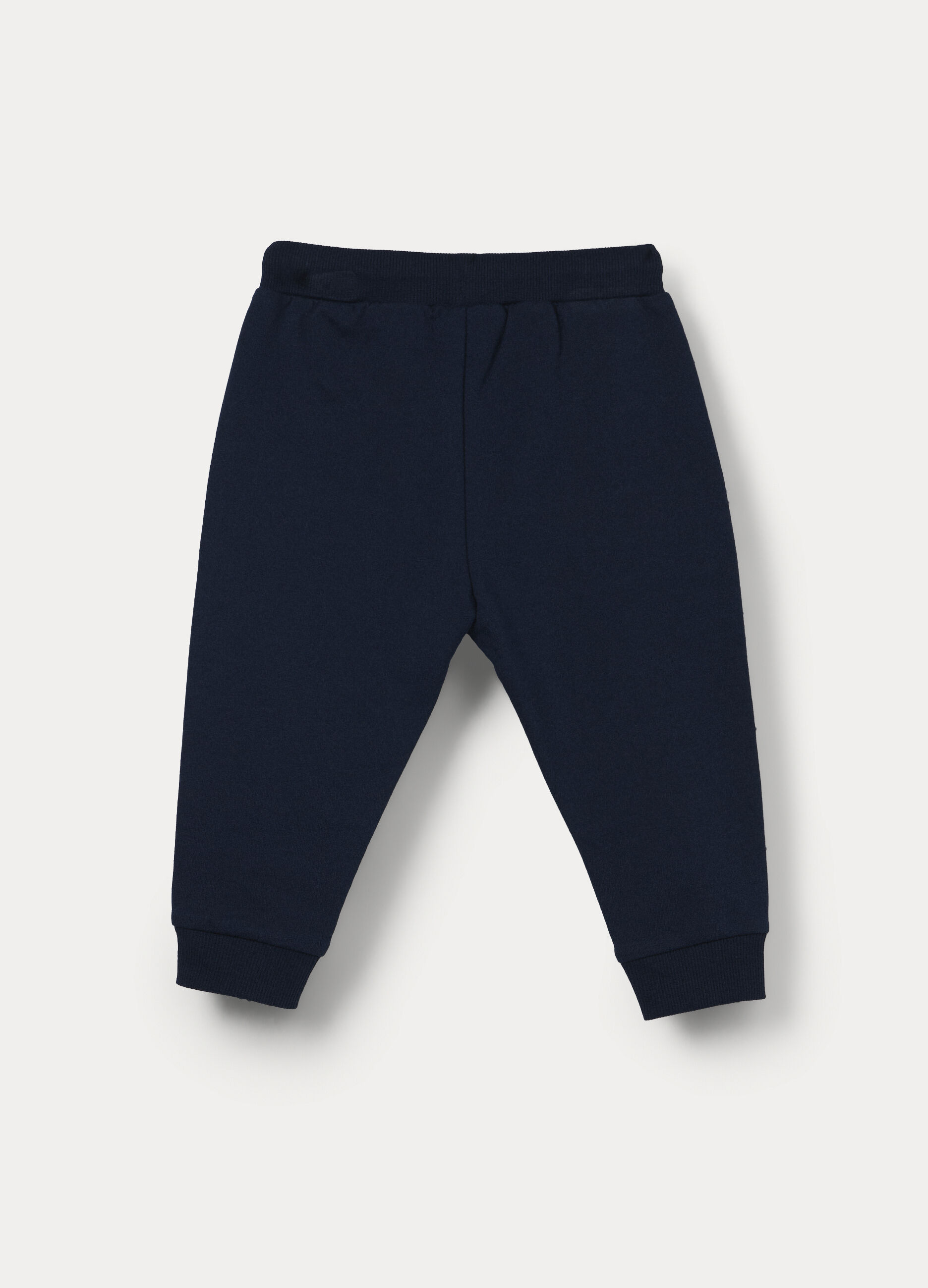 Pantaloni in french terry di puro cotone bimbo_1