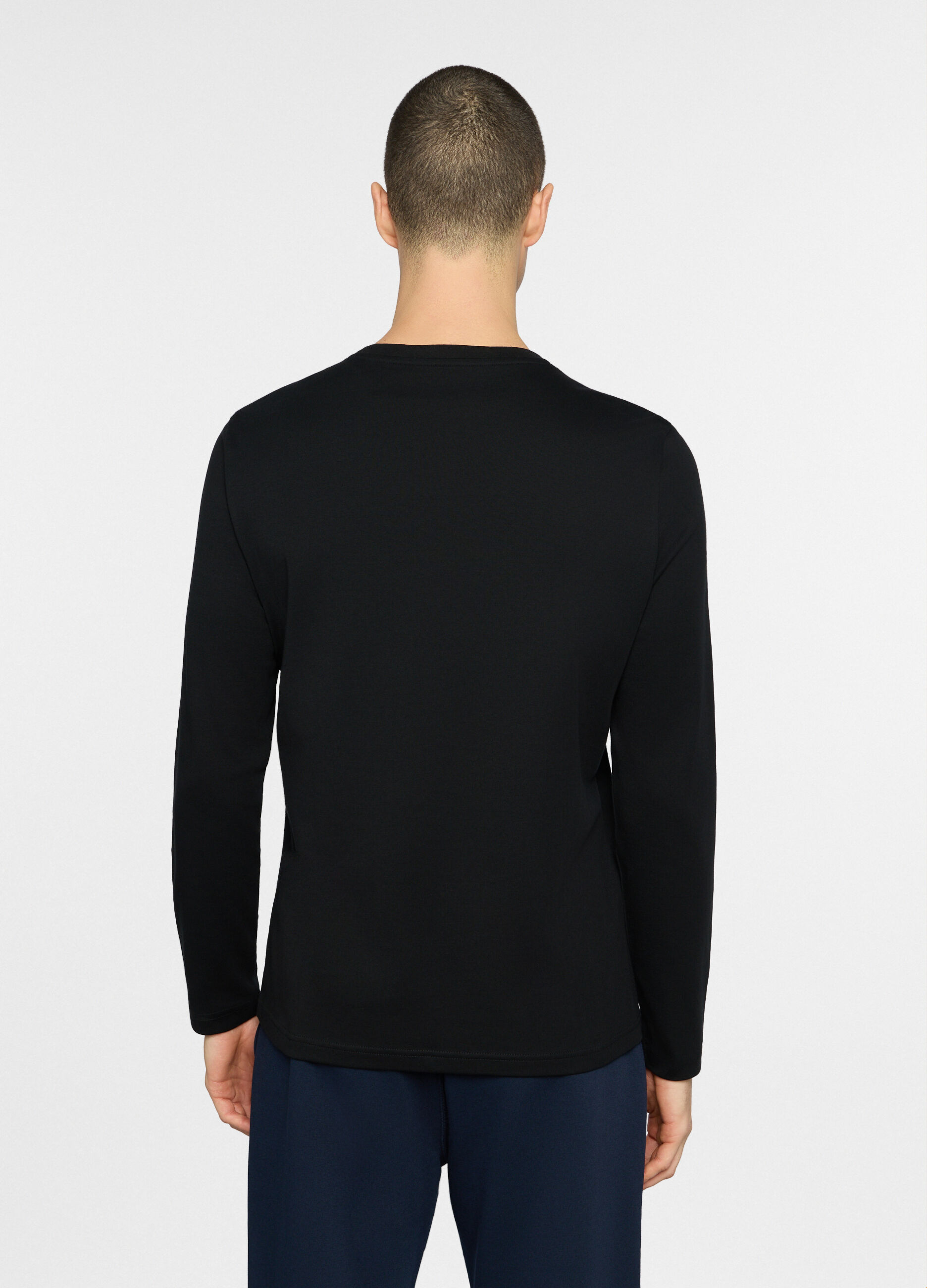 T-shirt a maniche lunghe in cotone uomo_1