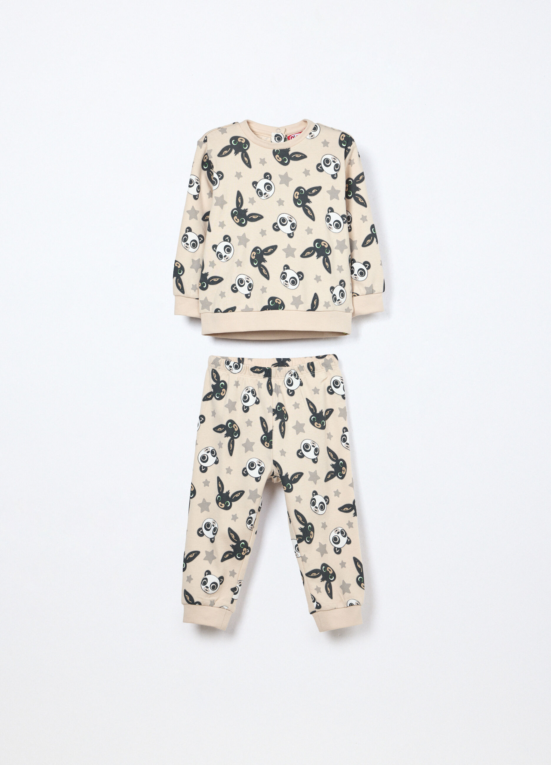 Set pigiama in interlock di puro cotone neonato_0