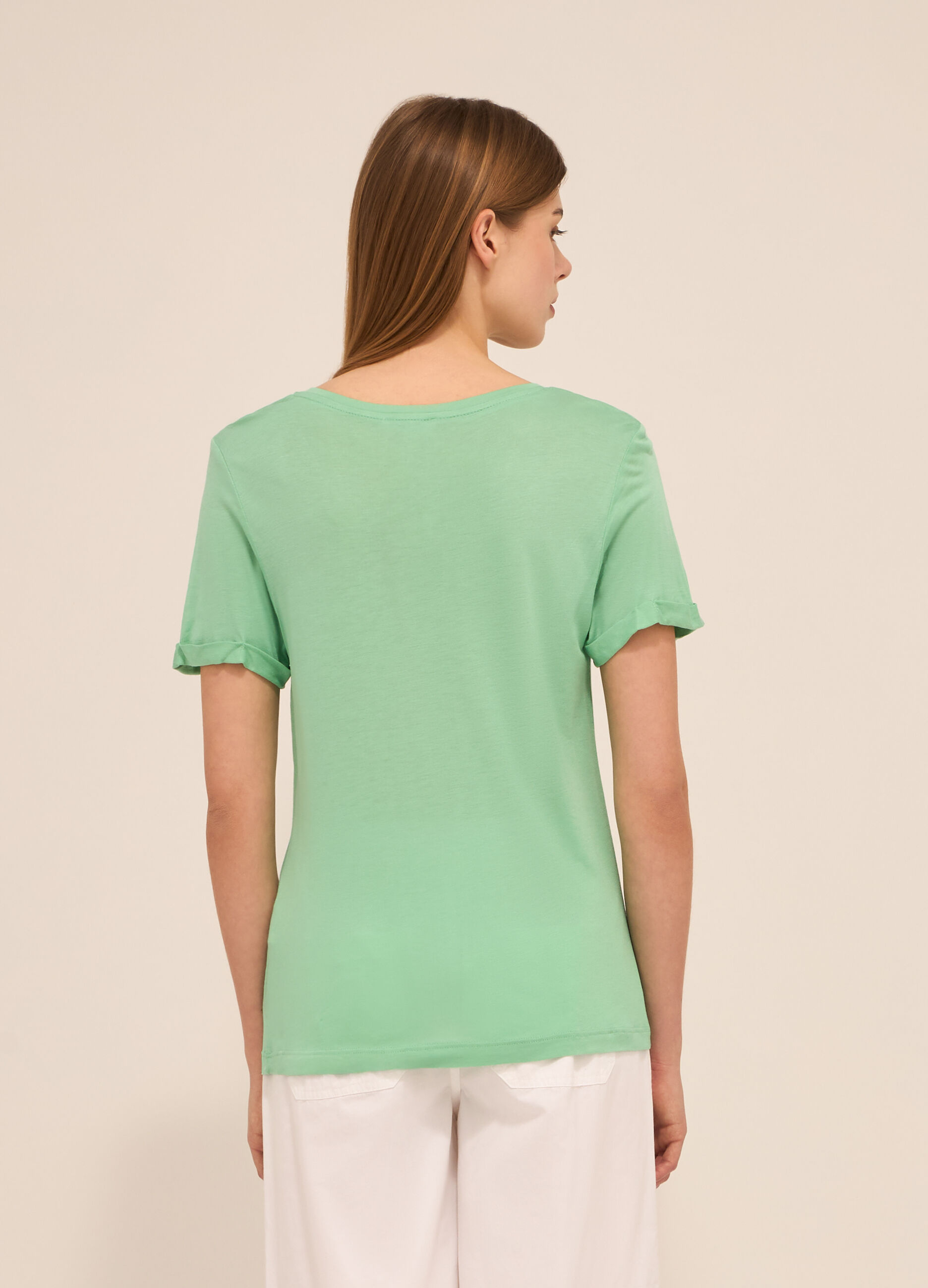 T-shirt in pura viscosa donna_1
