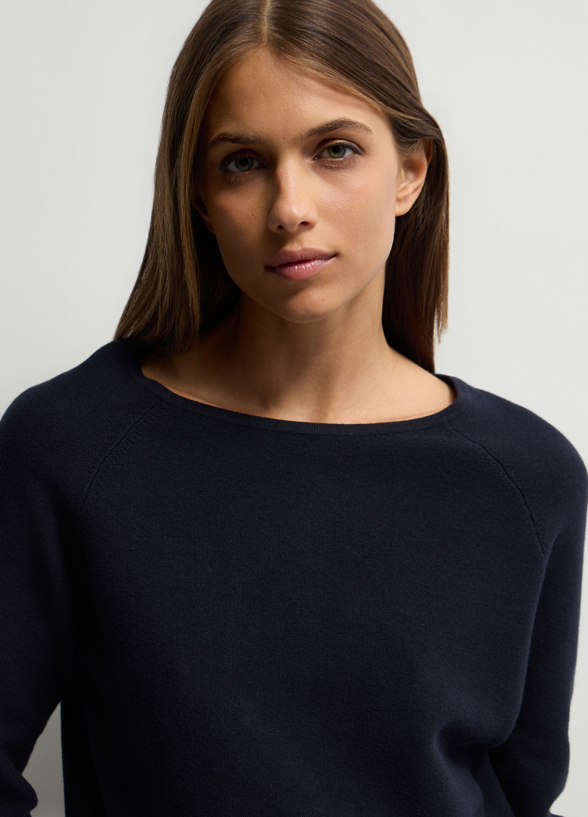 Pullover girocollo rasato donna_2