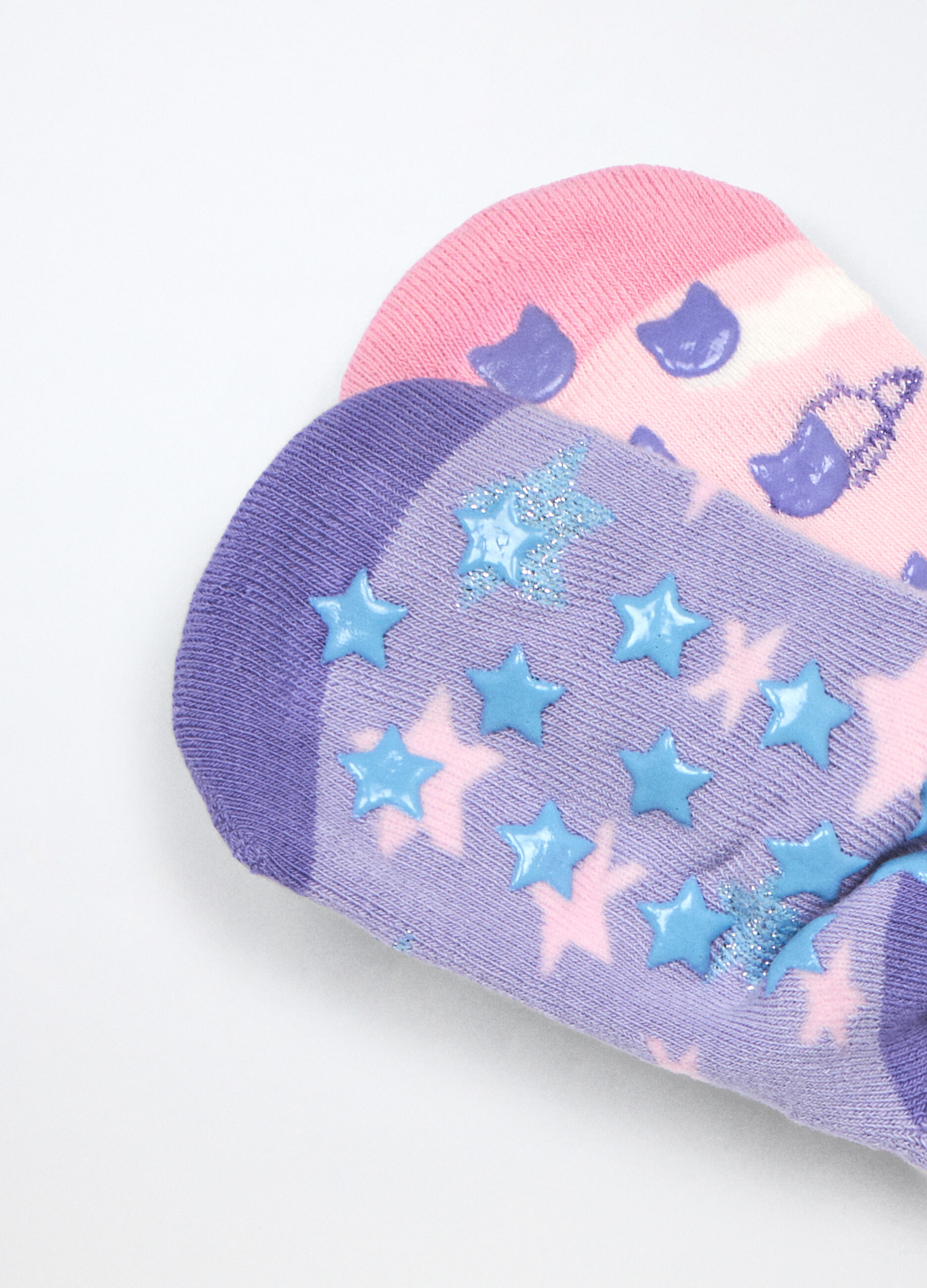 Pack 2 calze antiscivolo misto cotone bambina_2
