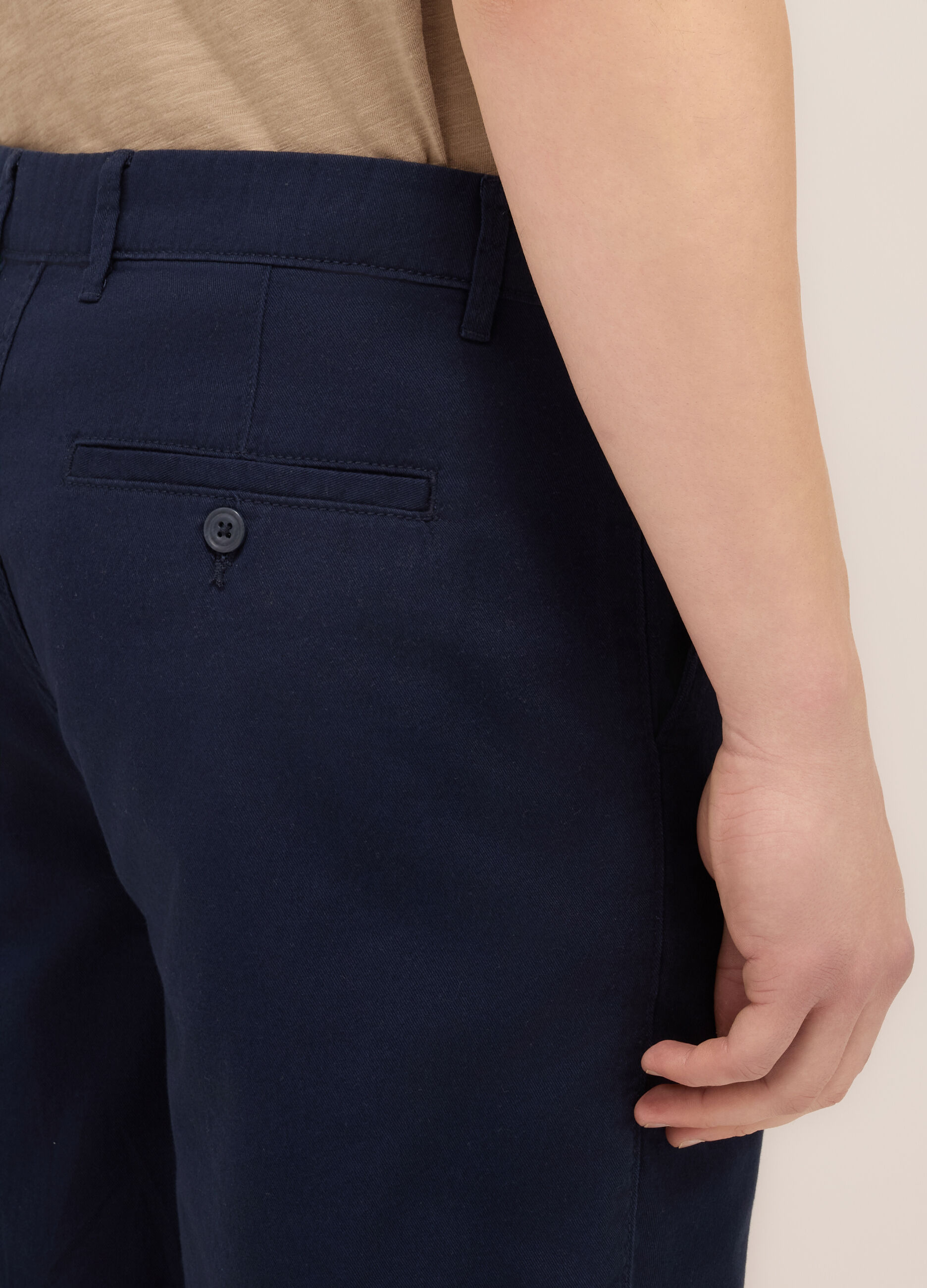 Bermuda in twill di cotone uomo