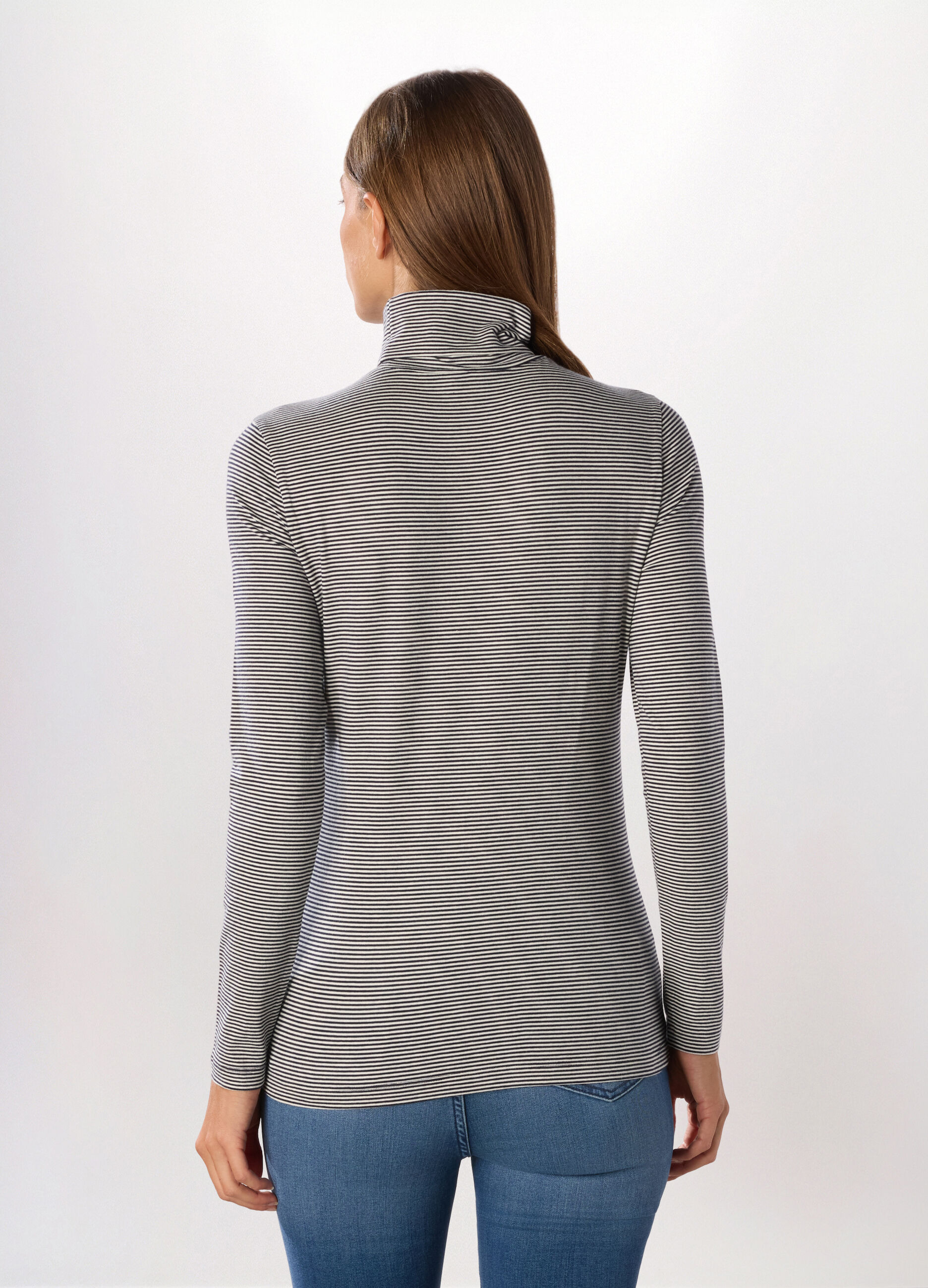 Lupetto in jersey di cotone stretch donna_1