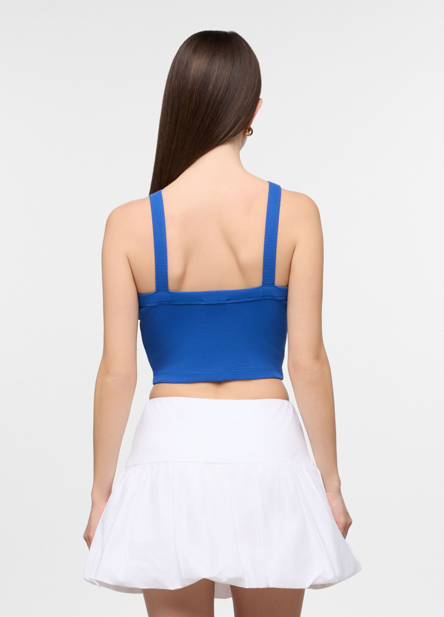 Top cropped in costina stretch donna_1