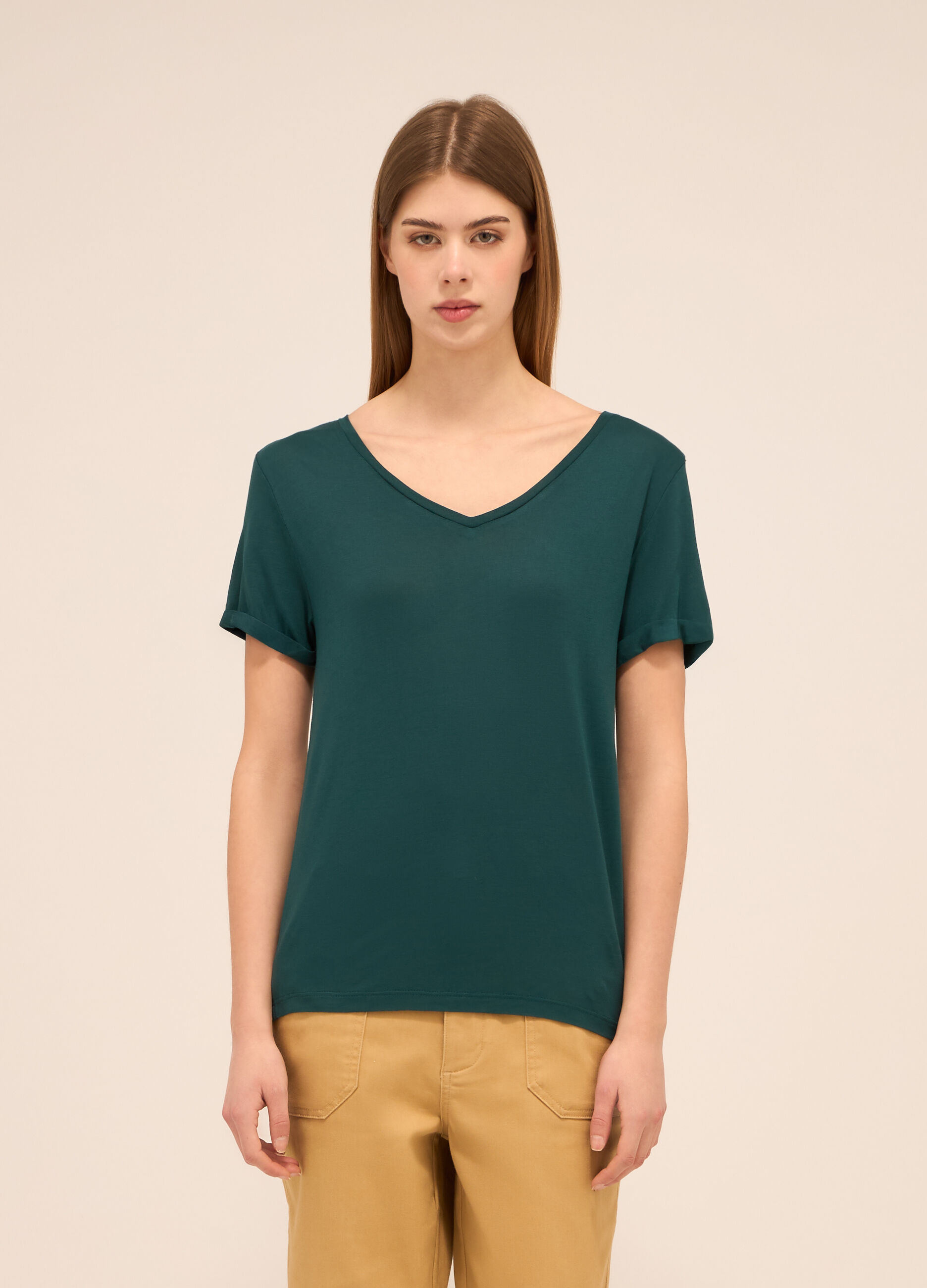 T-shirt in pura viscosa donna_0