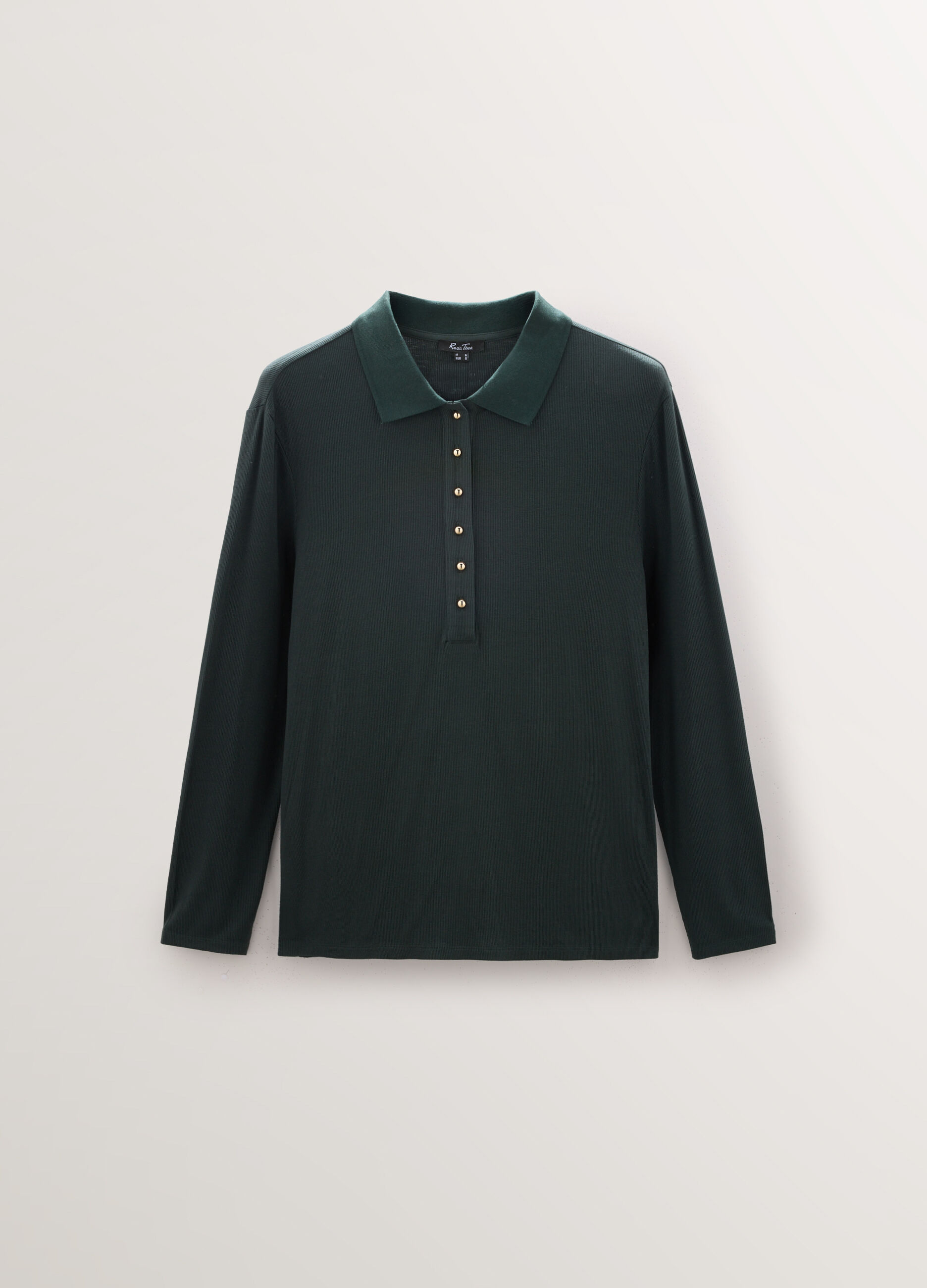T-shirt con colletto polo stretch donna curvy_0