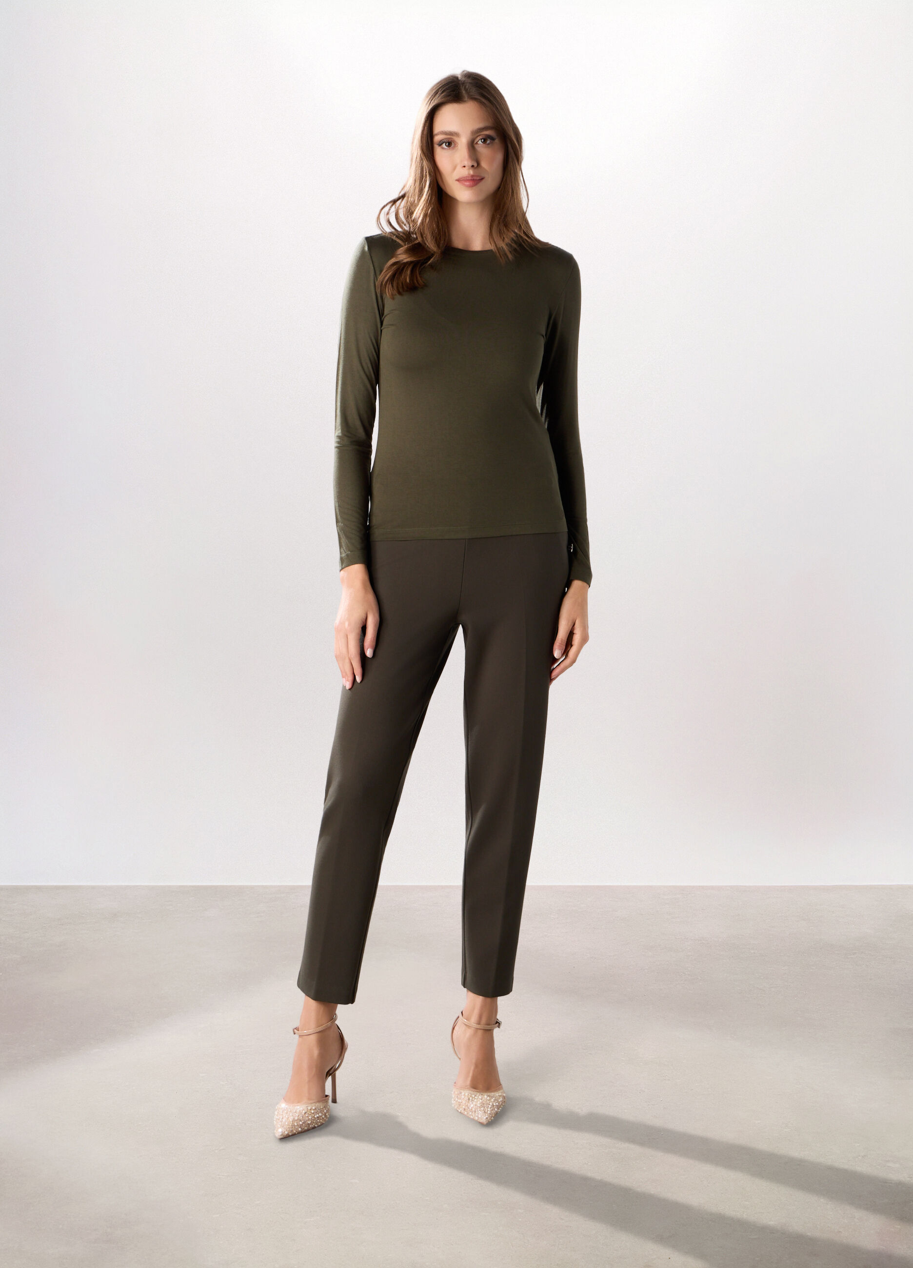 Pantaloni in punto Milano donna_0