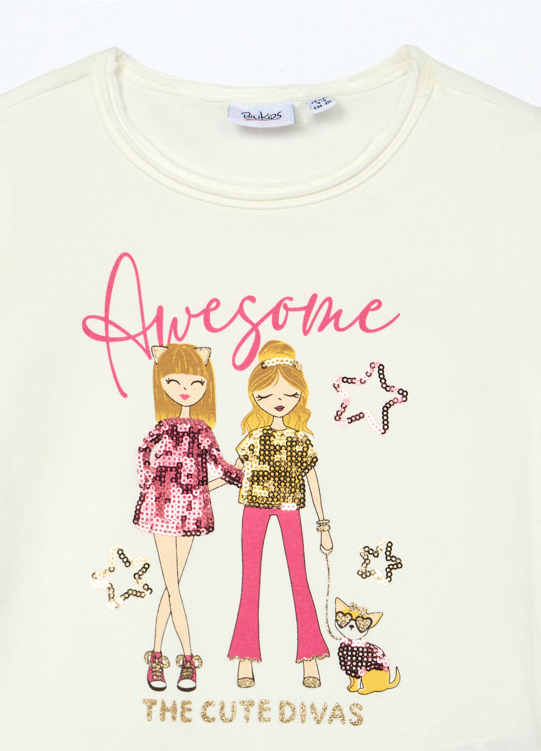 T-shirt in jersey di cotone stretch bambina_2
