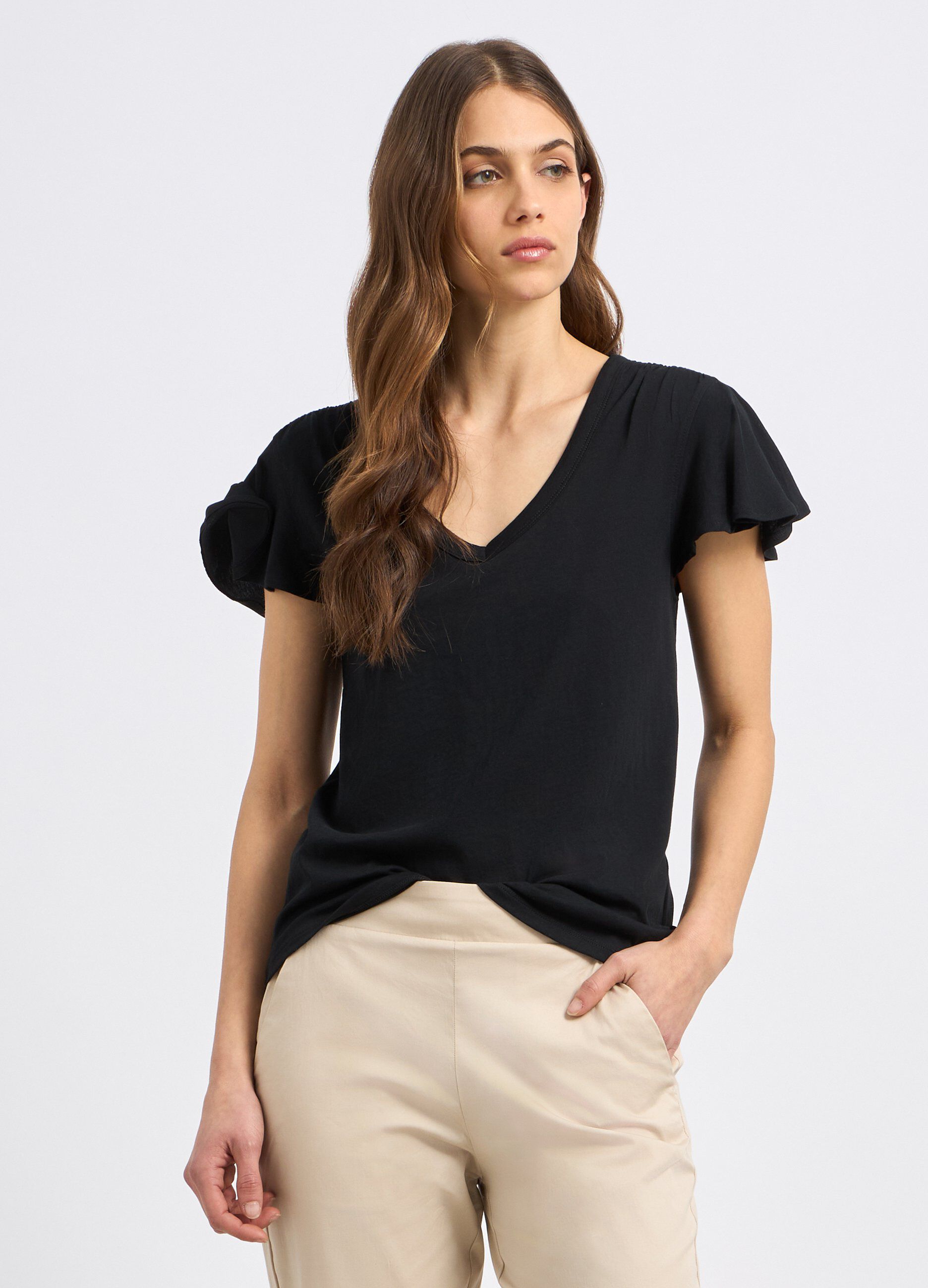 T-shirt in puro cotone donna_0