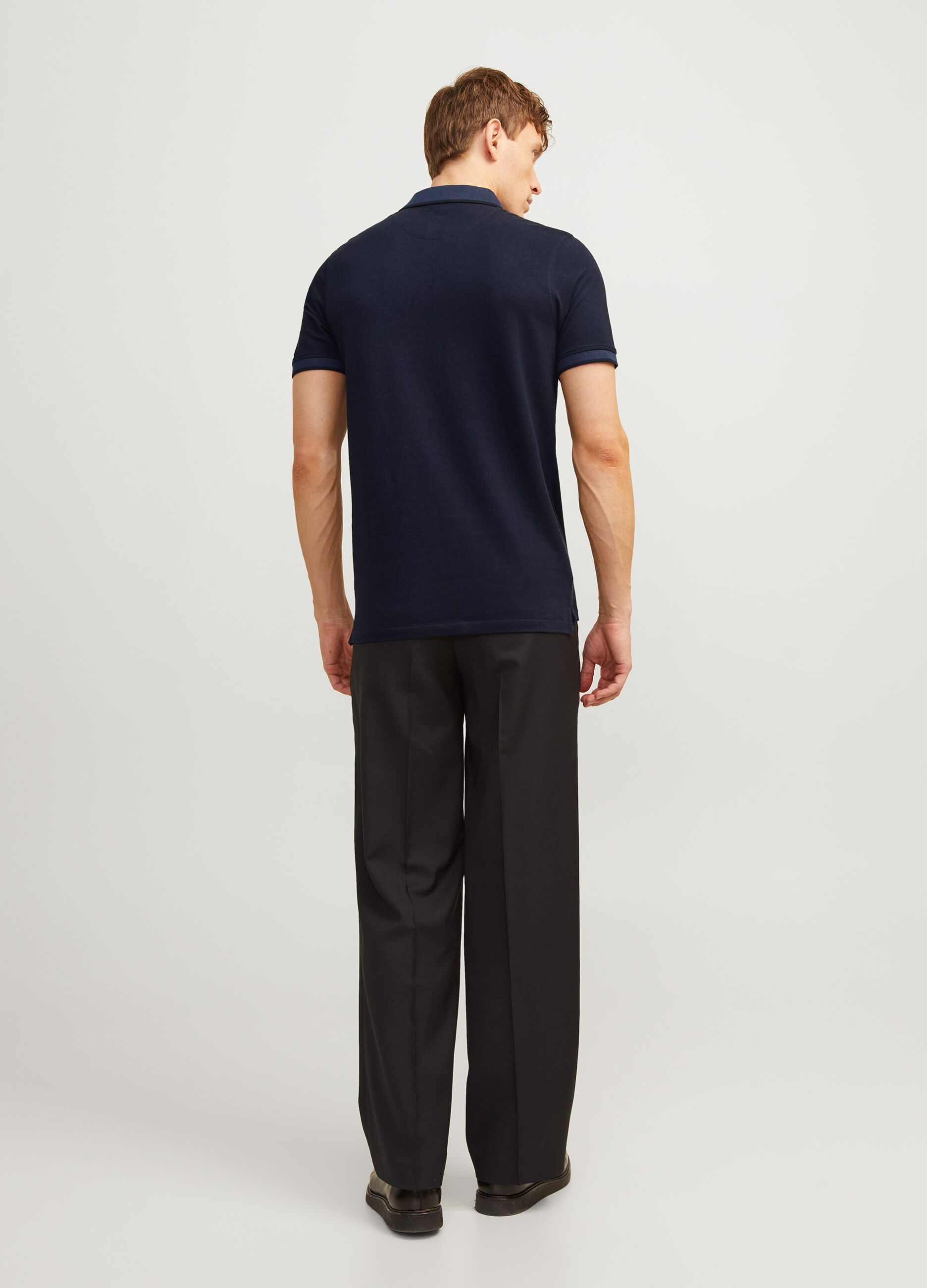 Polo slim fit con dettagli a contrasto uomo_1
