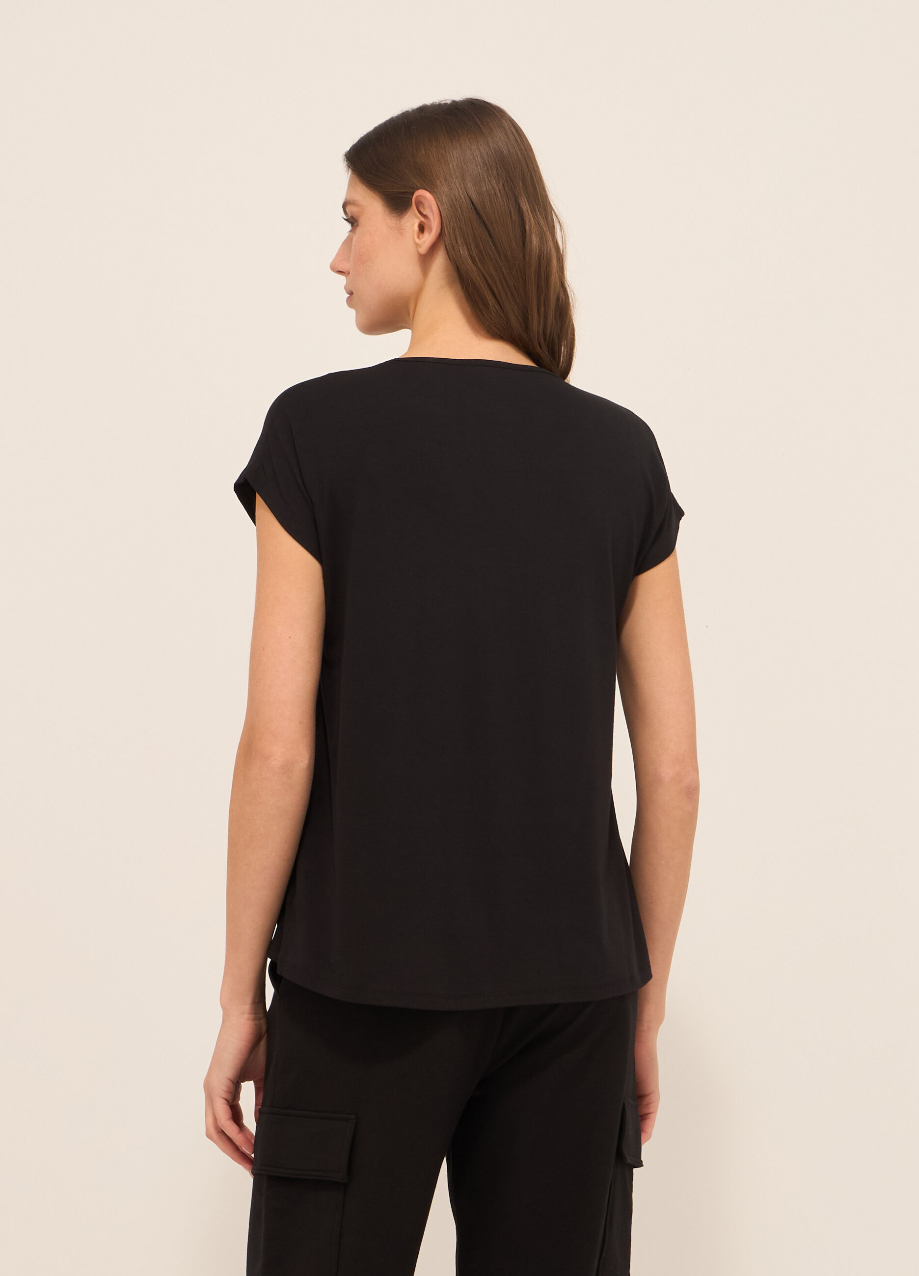T-shirt in viscosa stretch donna_1