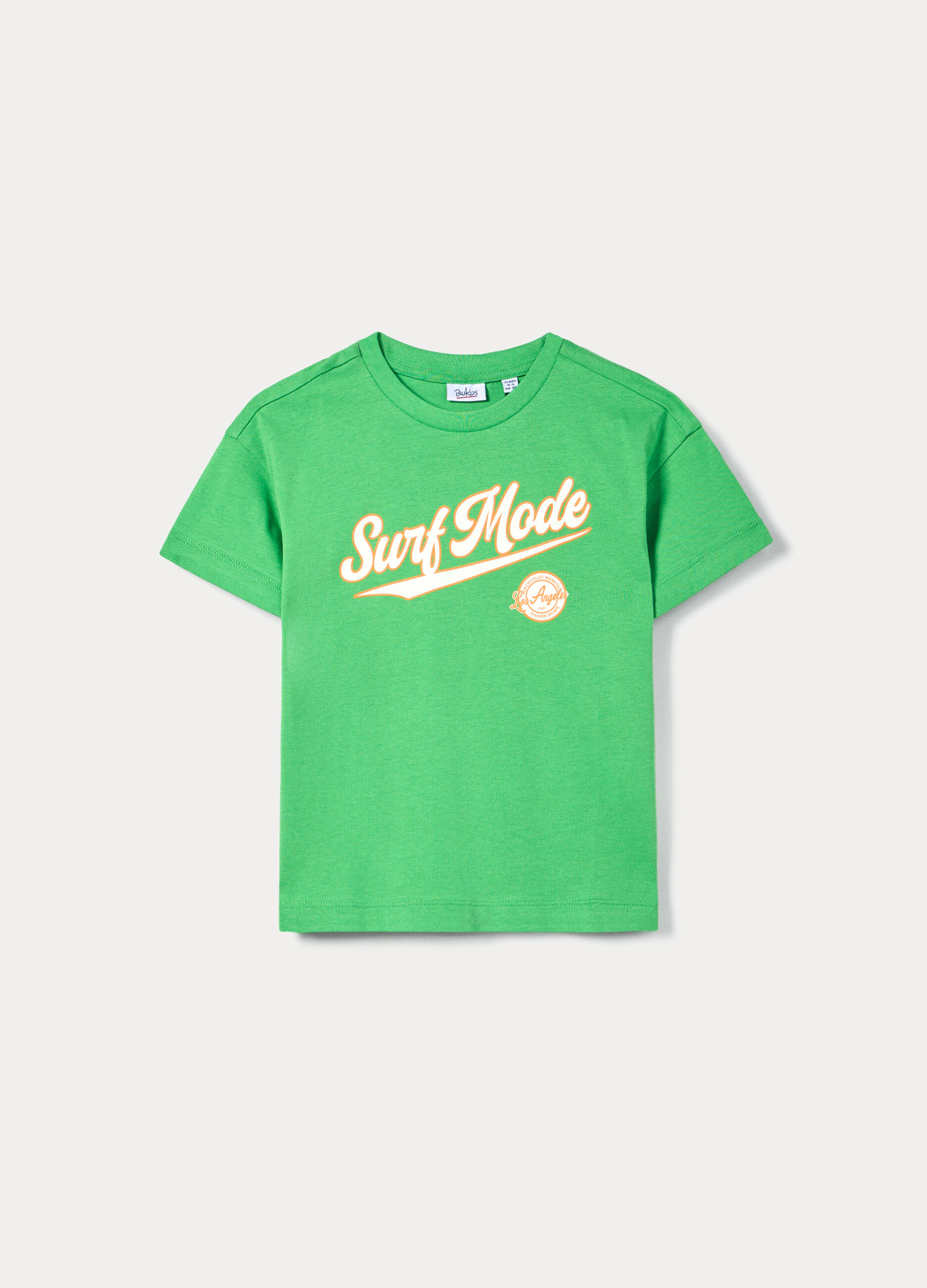 T-shirt girocollo in jersey di puro cotone bambino