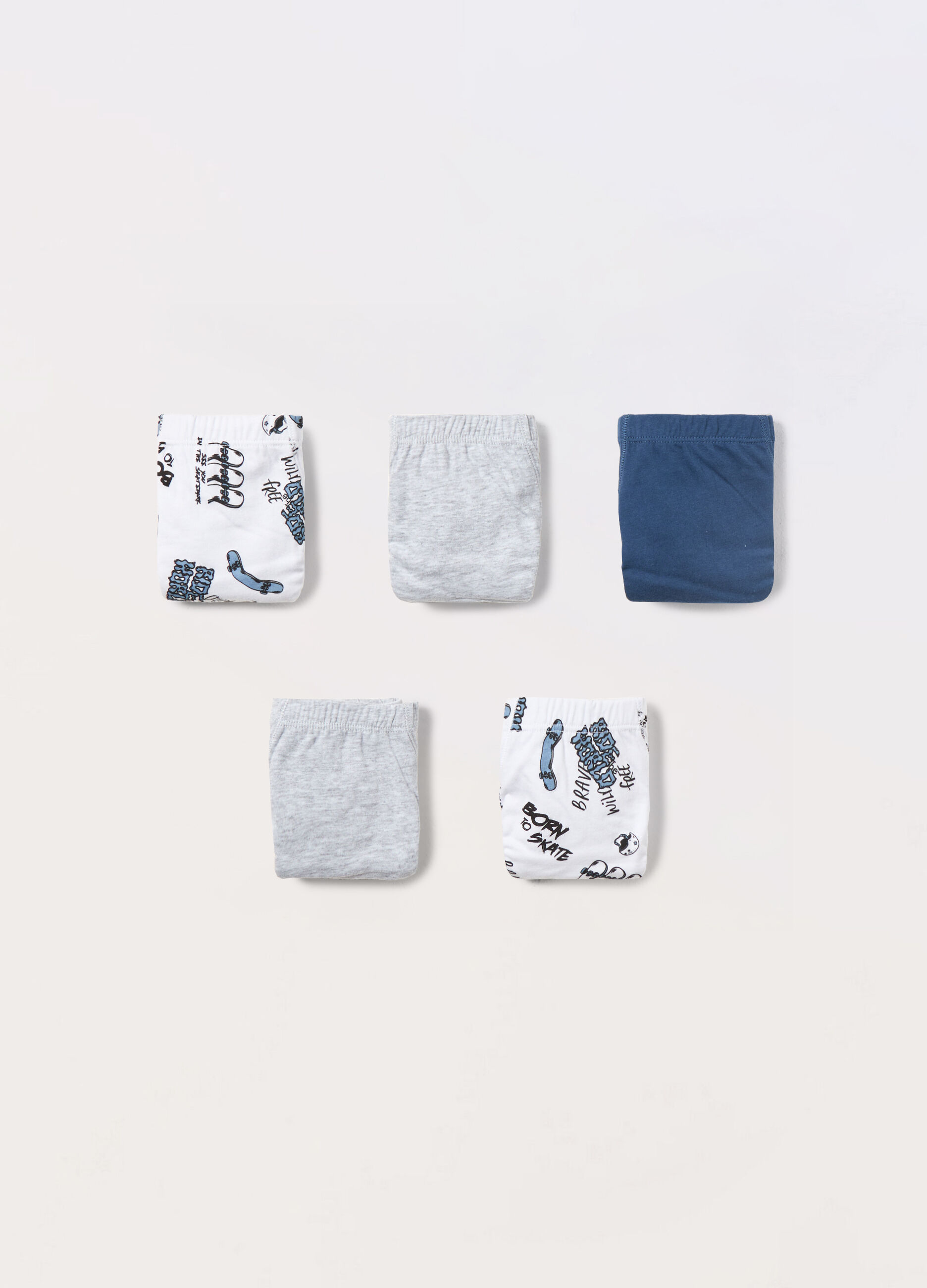 Pack 5 slip in jersey di puro cotone ragazzo_0