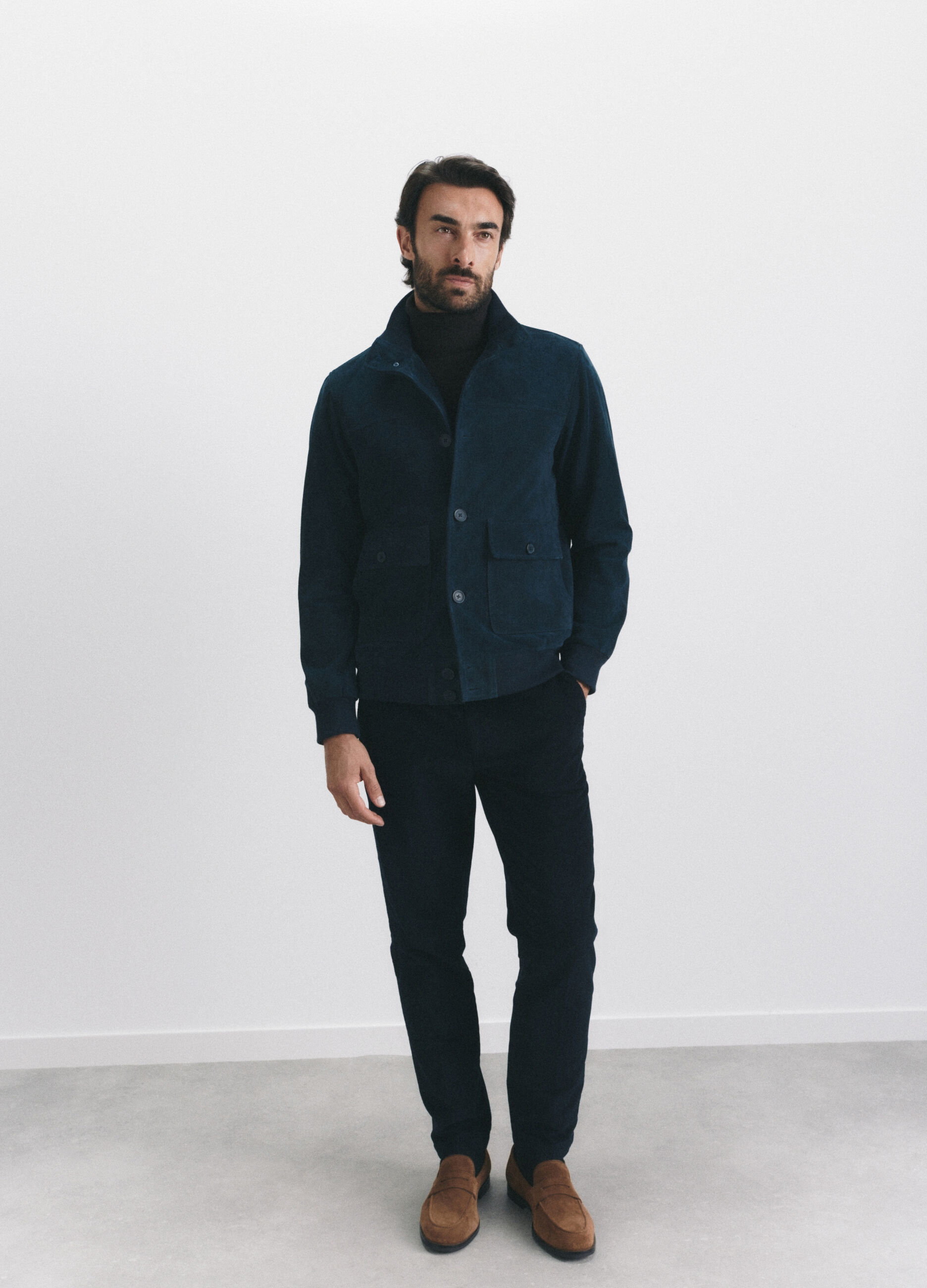 Blouson in vera pelle scamosciata uomo_0