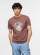 T-shirt in misto cotone con stampa uomo_0