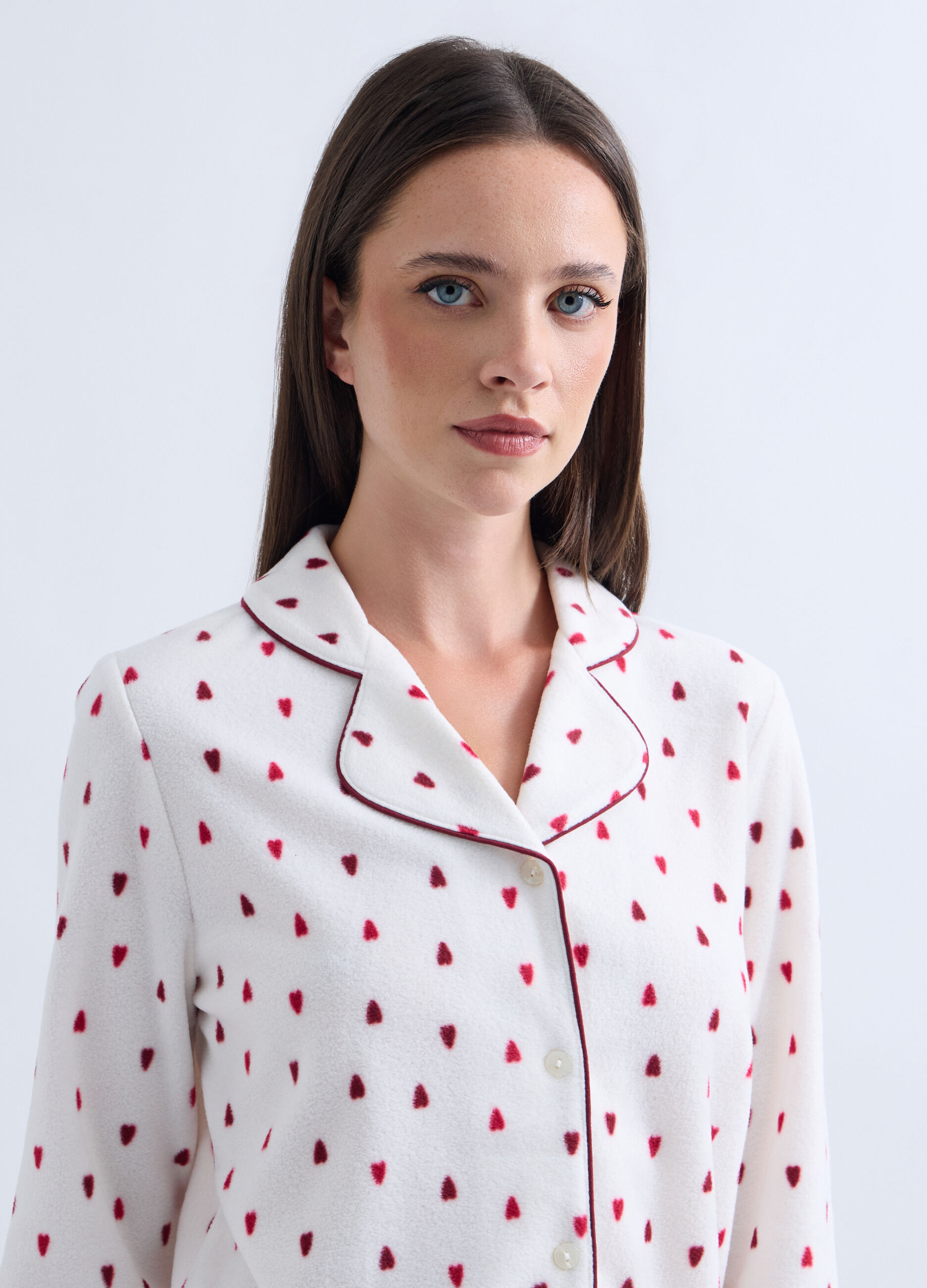 Set pigiama lungo in pile donna_2