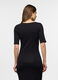 T-shirt con scollo squadrato stretch donna_1