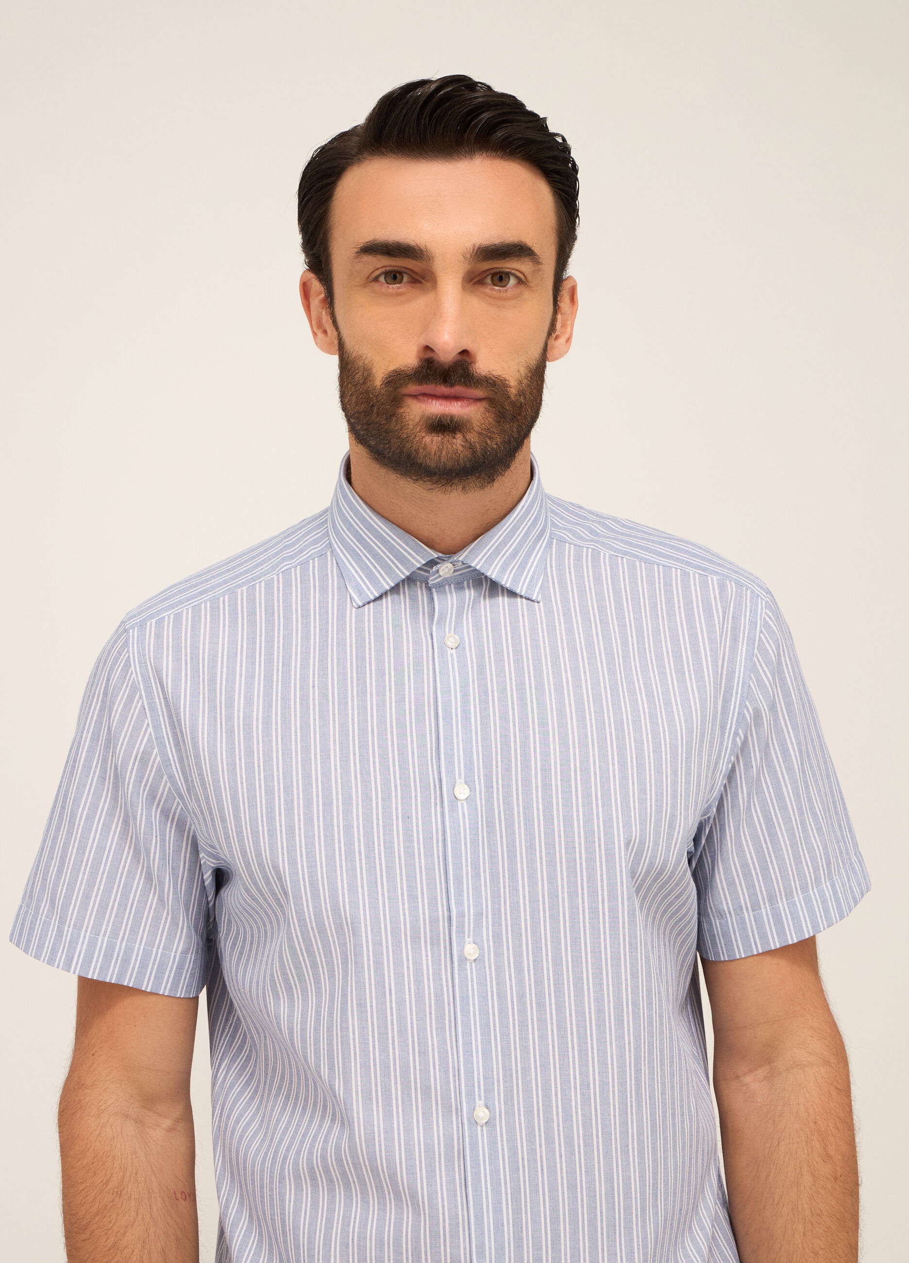 Camicia a maniche corte a righe uomo_2