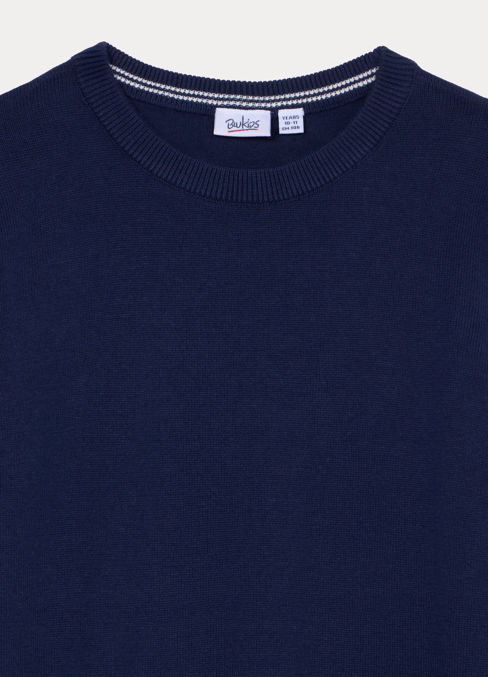 Maglione tricot girocollo in puro cotone ragazzo_2